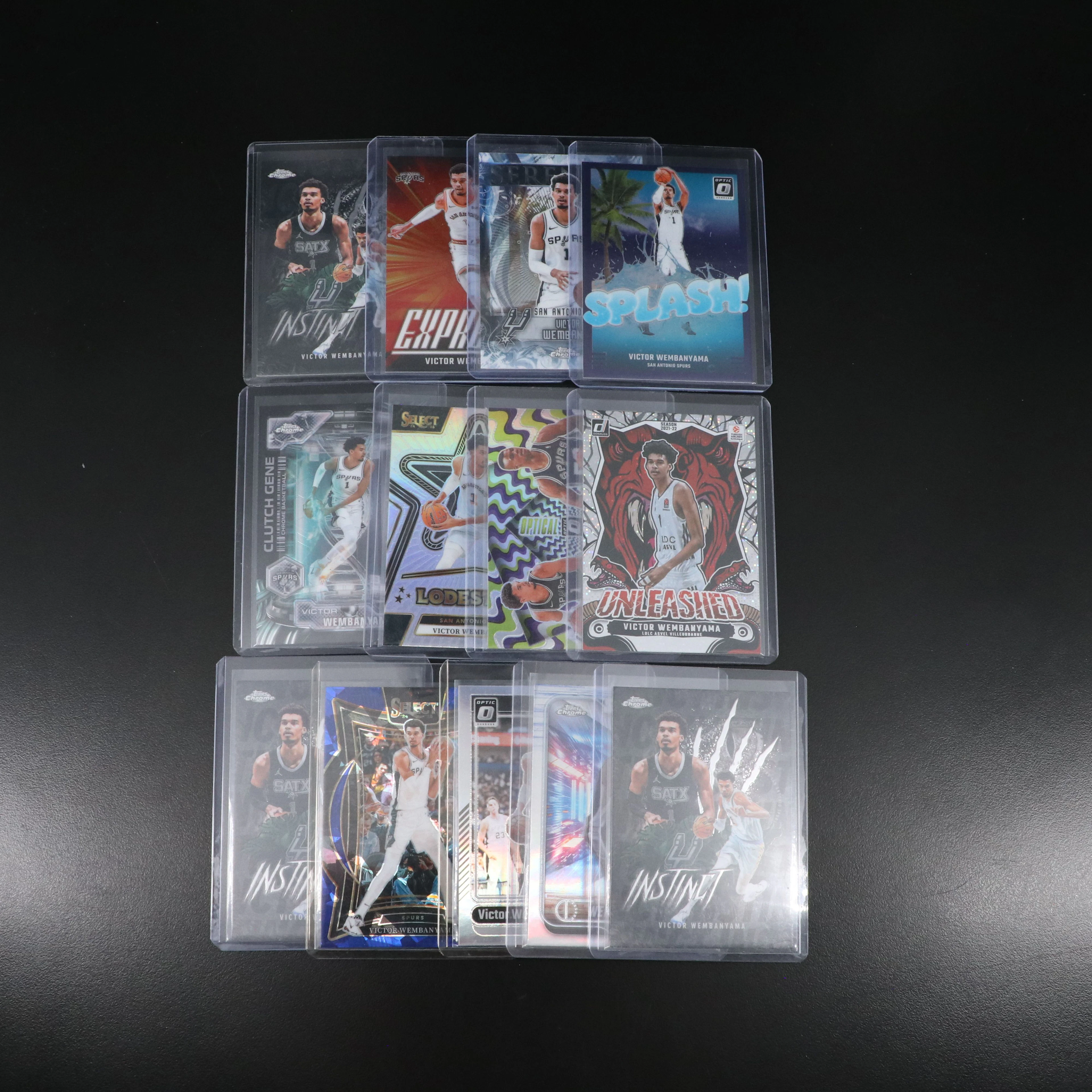 Select with Other Victor Wembanyama Basketball Cards Featuring Inserts & Prizms