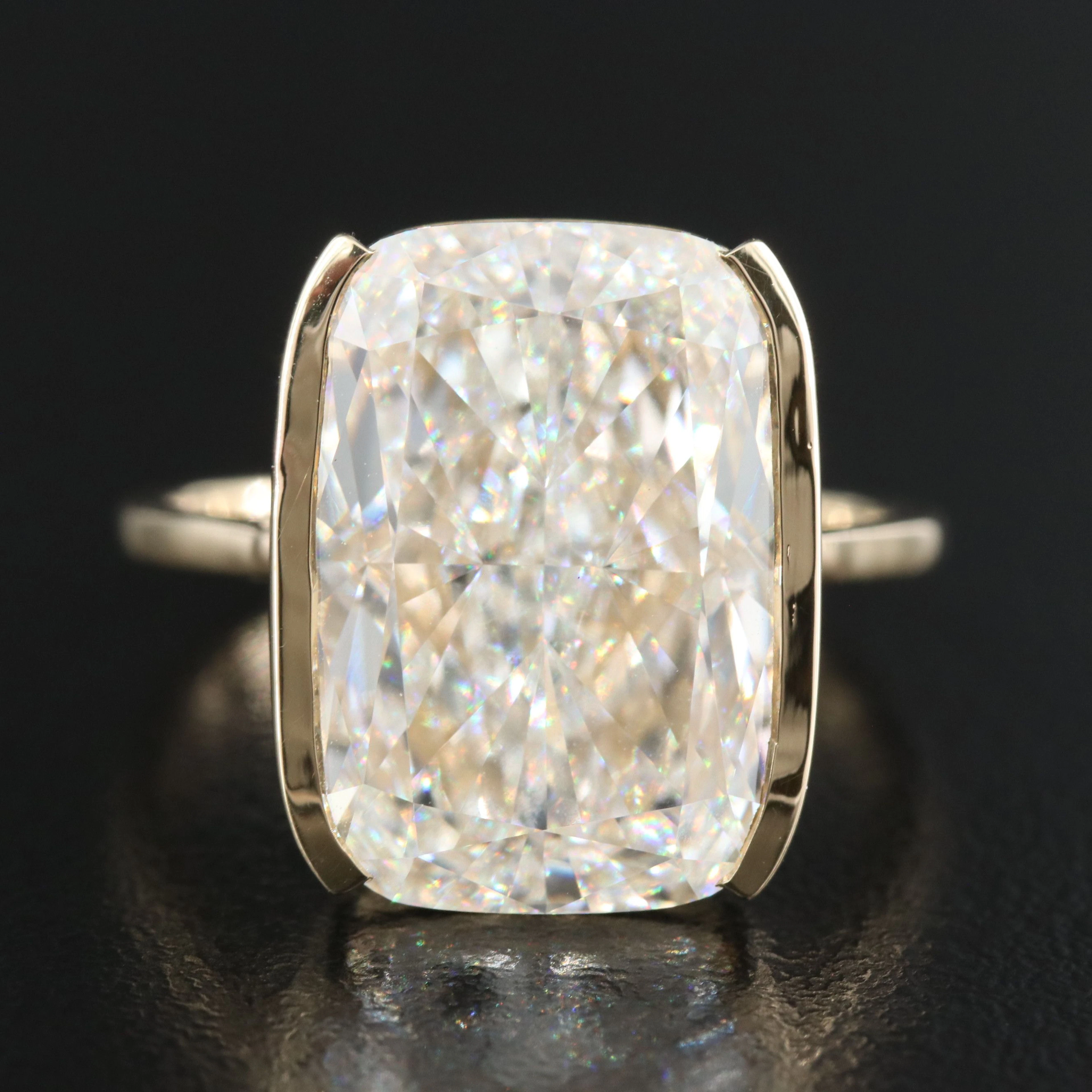 14K 10.52 CT Lab Grown Diamond Solitaire Ring with IGI Report