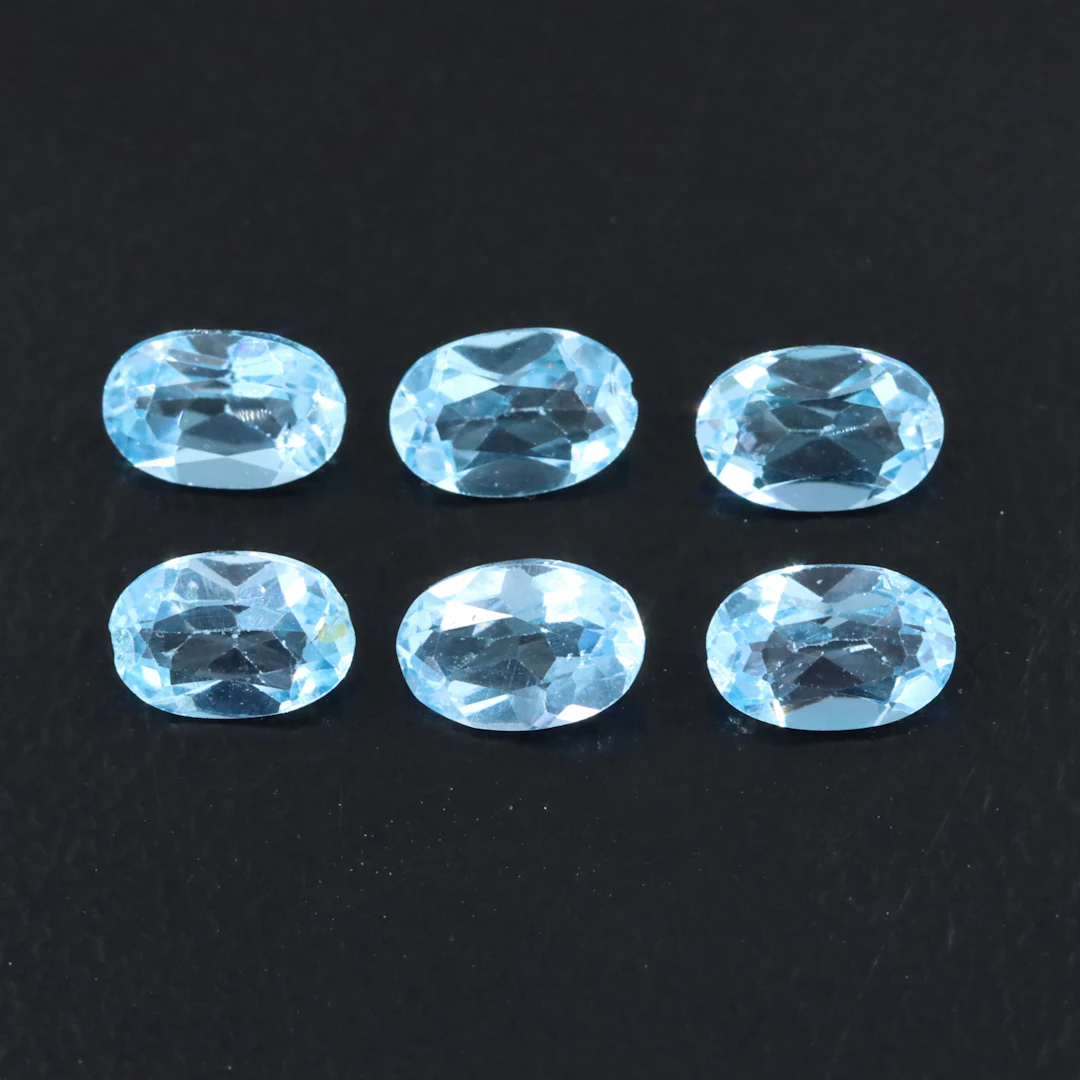 Loose 3.19 CTW Swiss Blue Topaz Lot