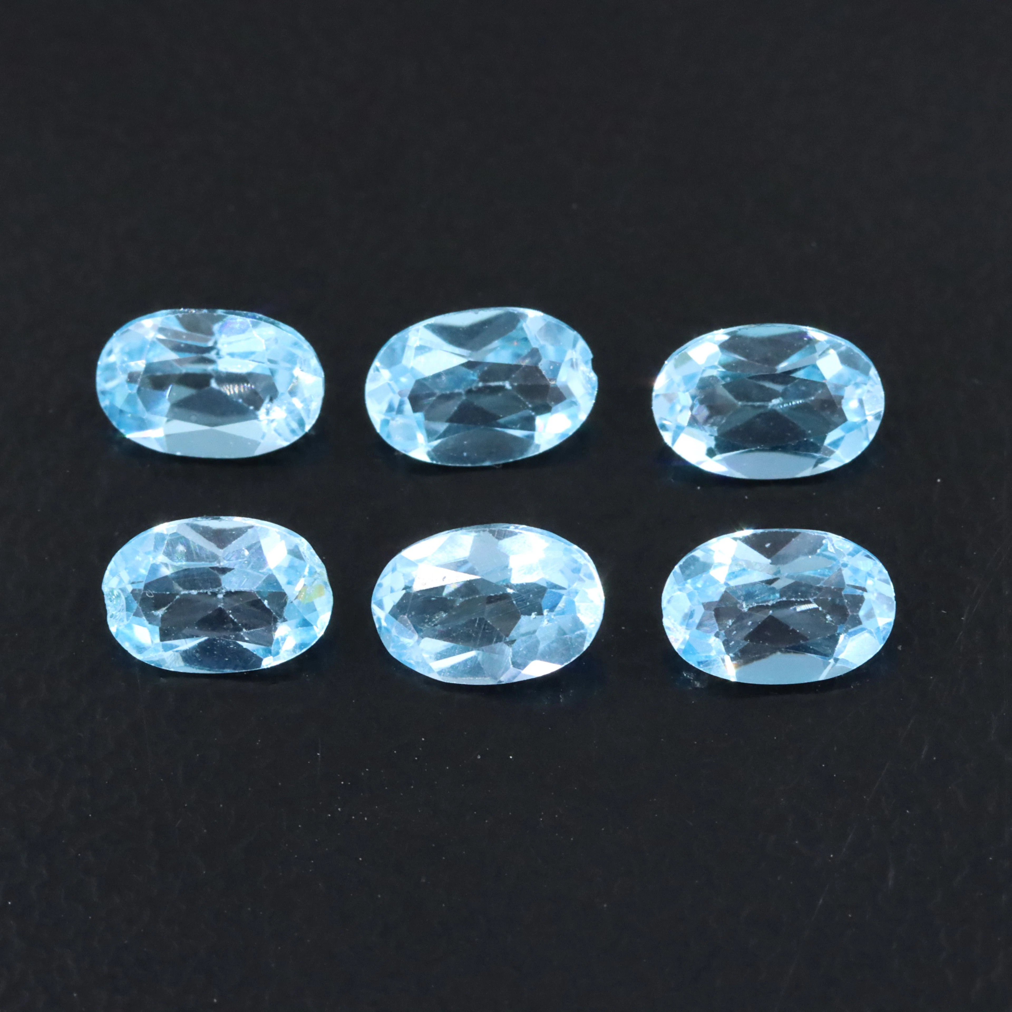 Loose 3.19 CTW Swiss Blue Topaz Lot