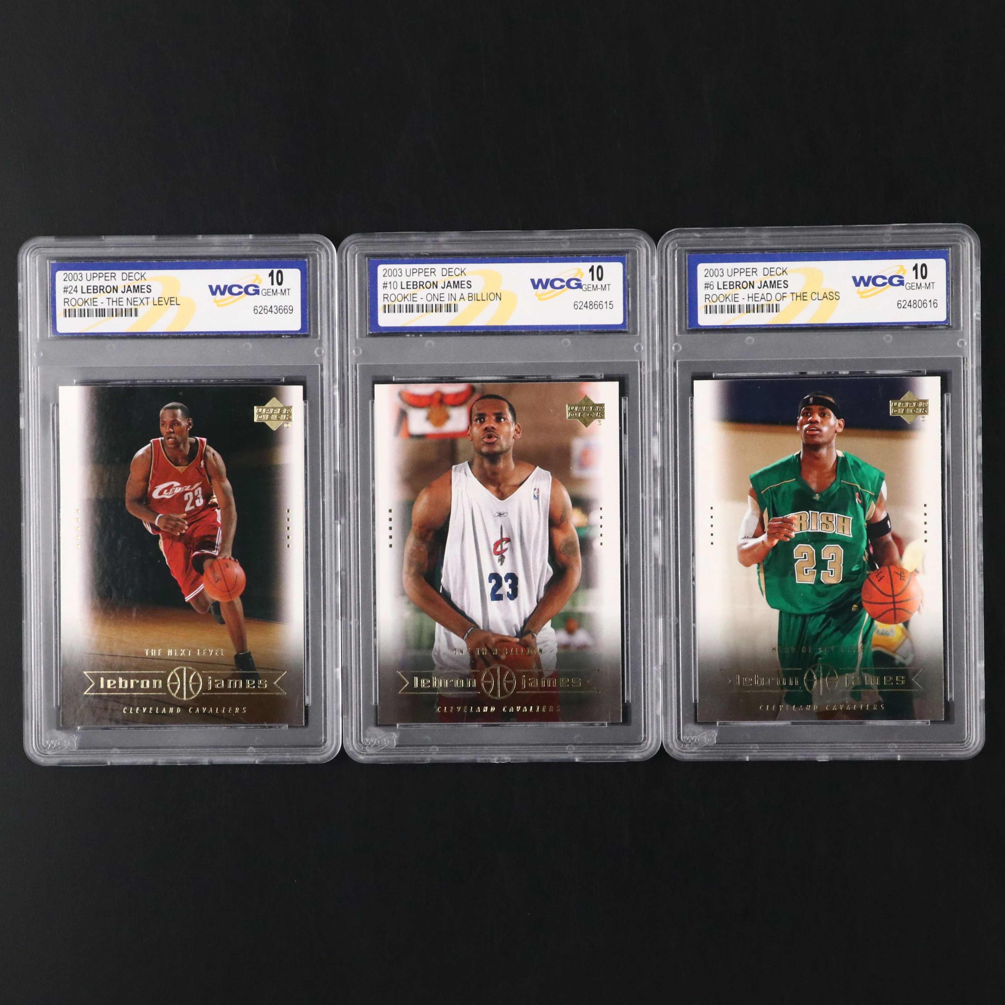 2003 Upper Deck LeBron James Rookie Year Slabbed Basketball Cards