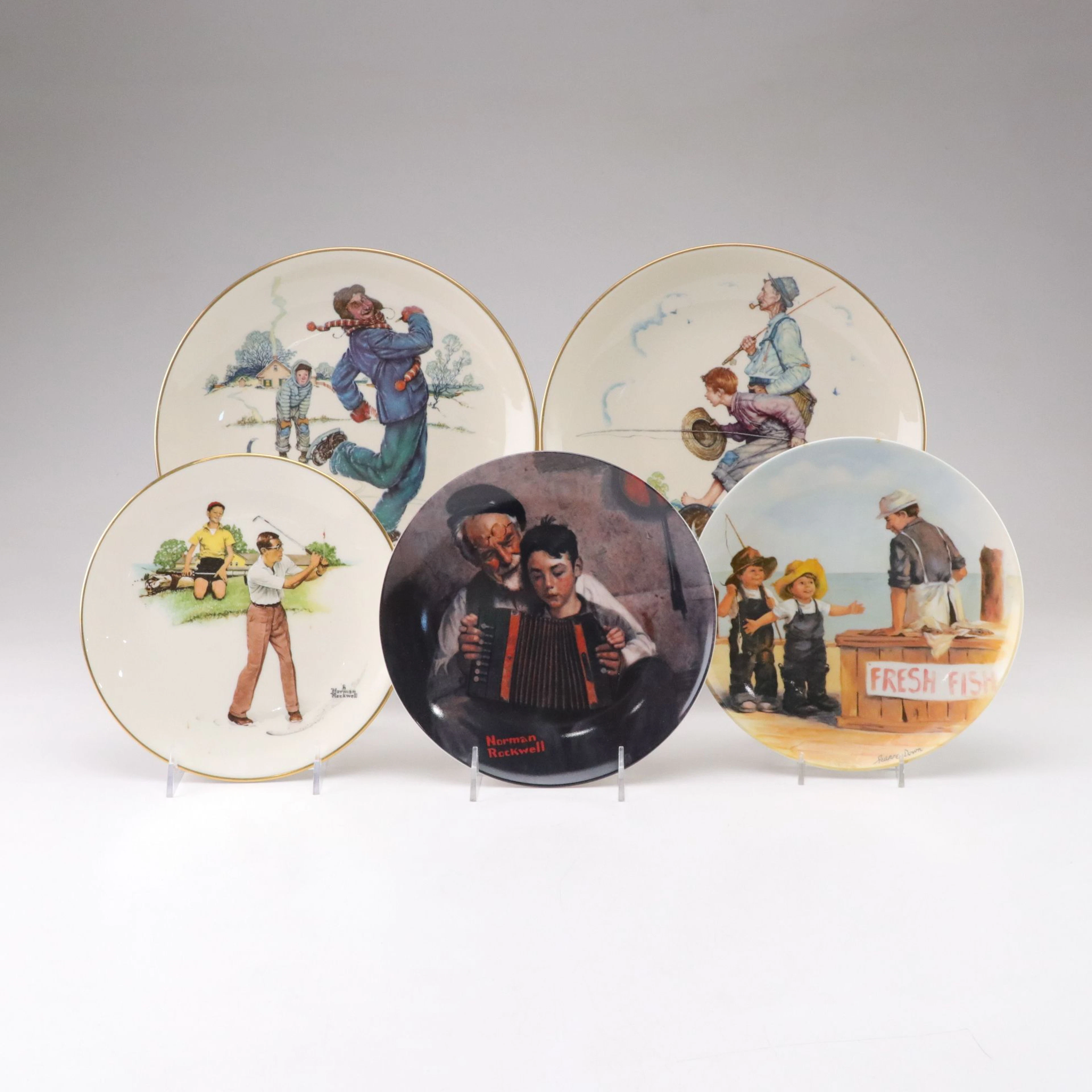 Norman Rockwell Limited Edition Plates with Jeanne Down Plate