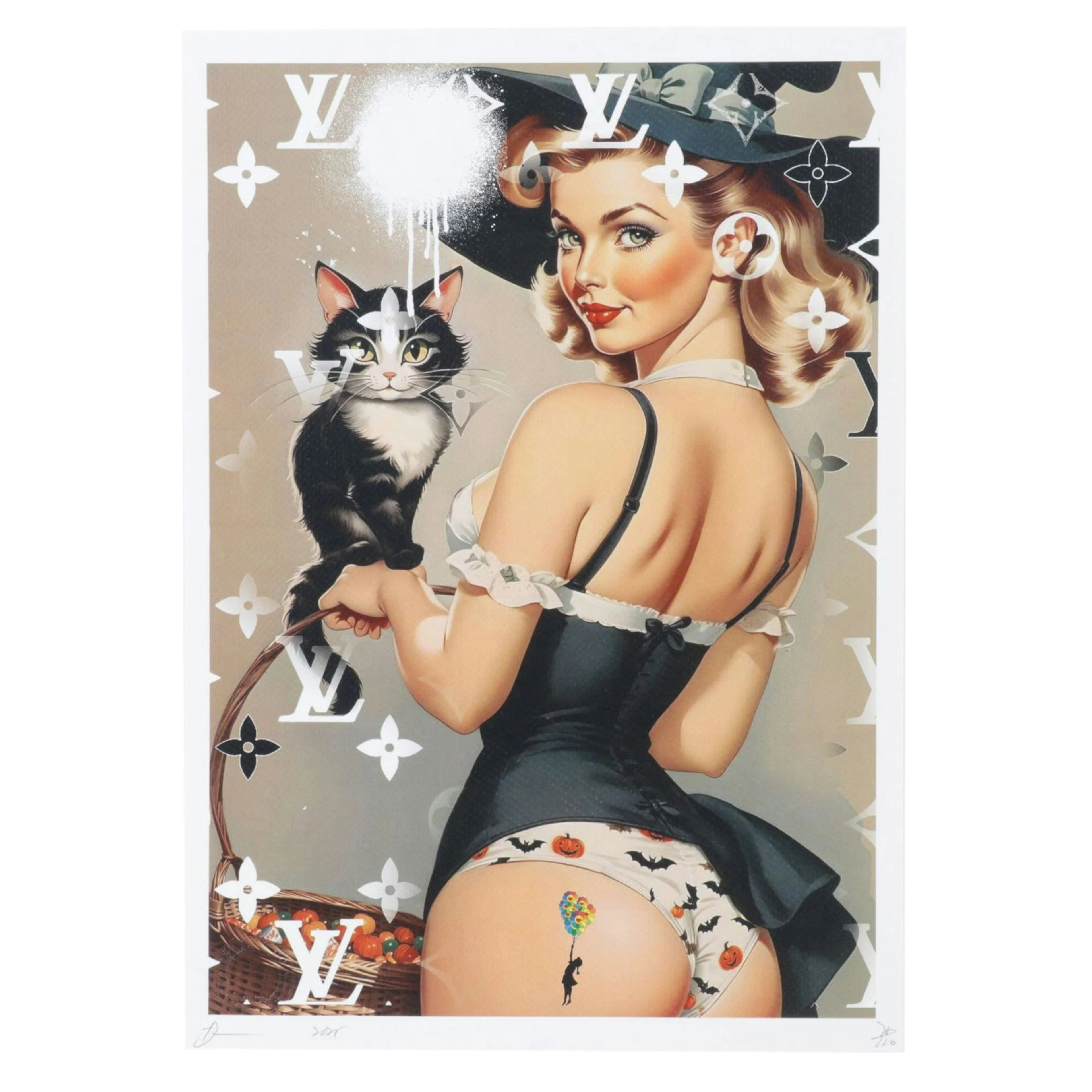 Death NYC Pop Art Graphic Print Homage to Louis Vuitton X Halloween, 2025