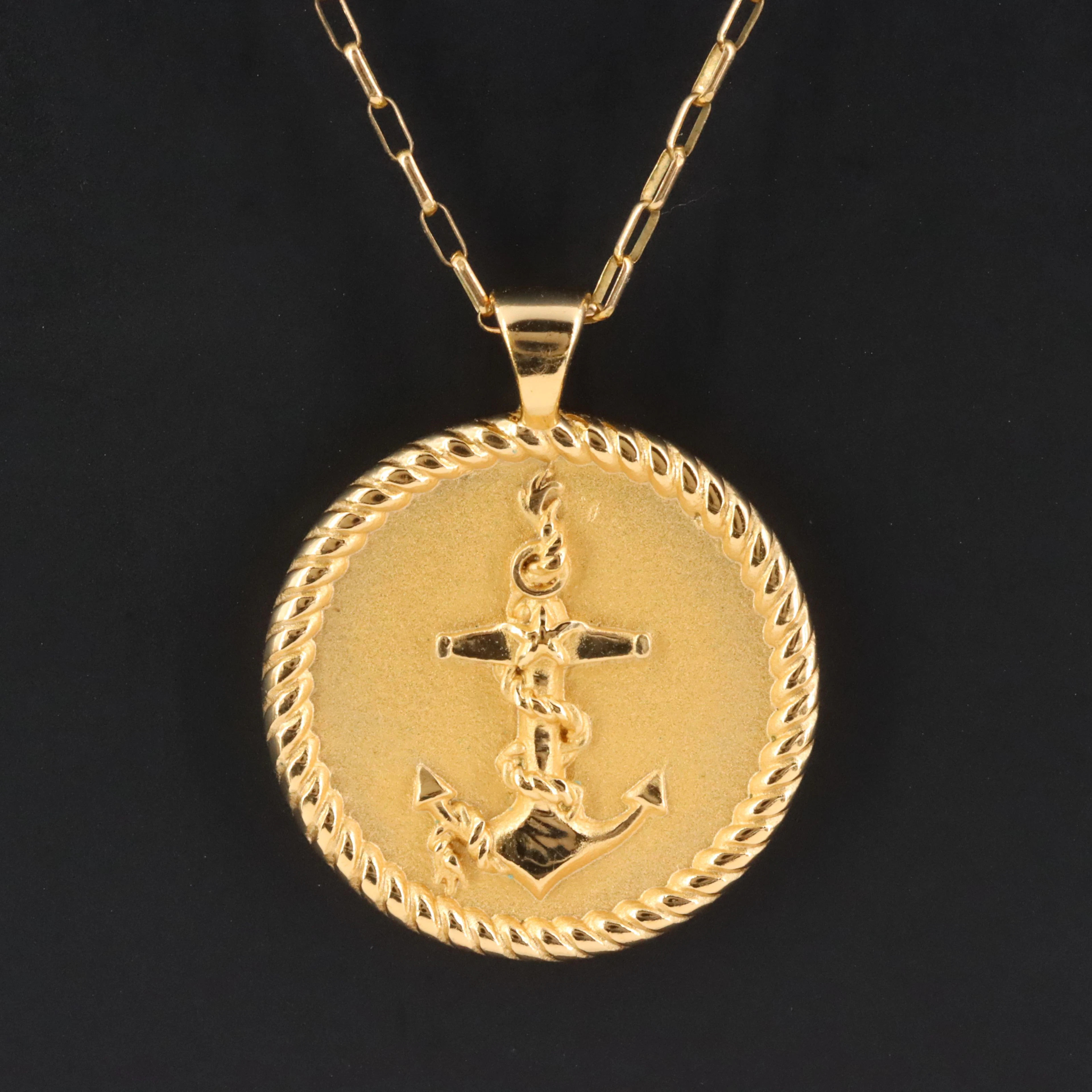 Anchor Pendant Necklace Attributed to Jane Win