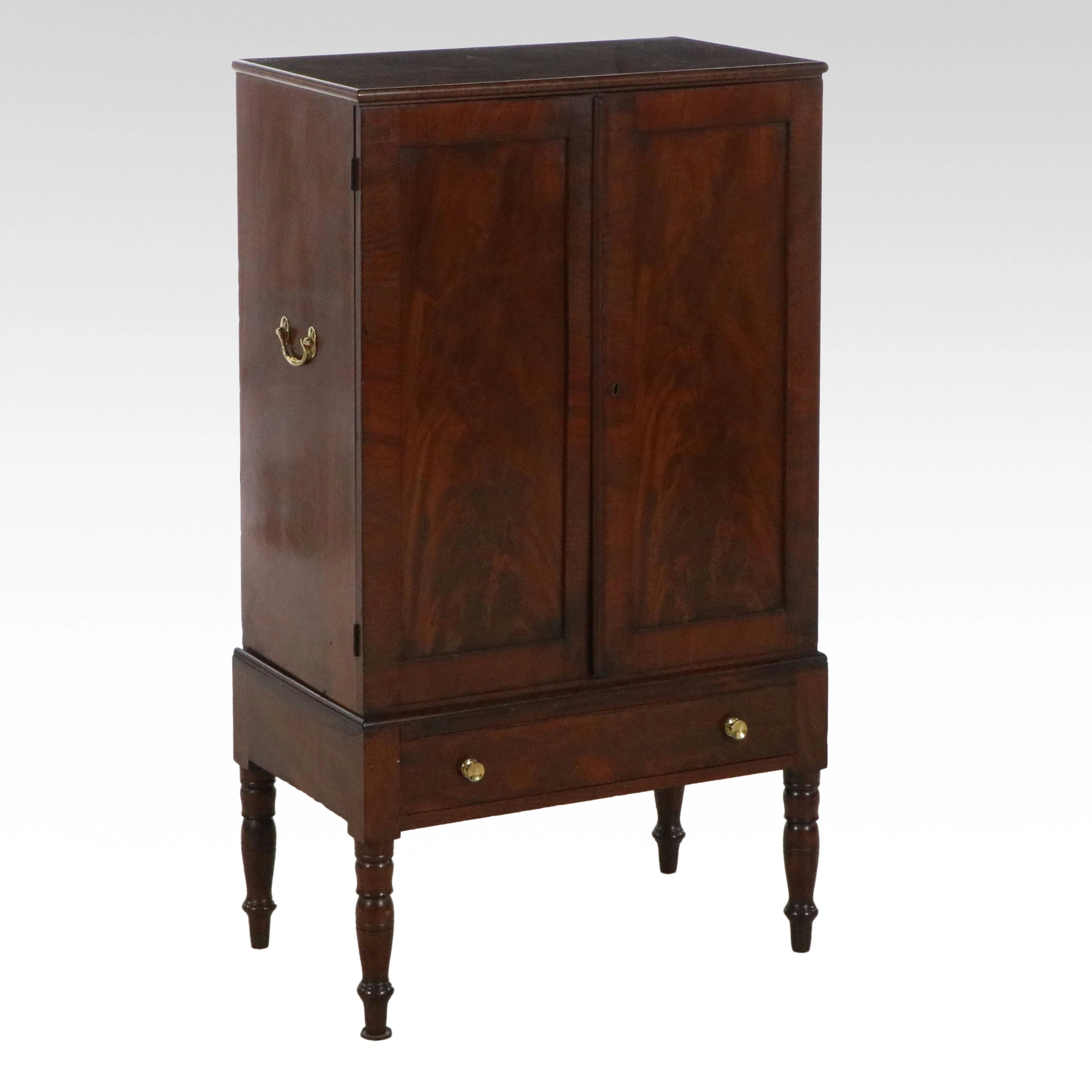 Chippendale Style Mahogany Collector's Chest on Stand, 19th Century