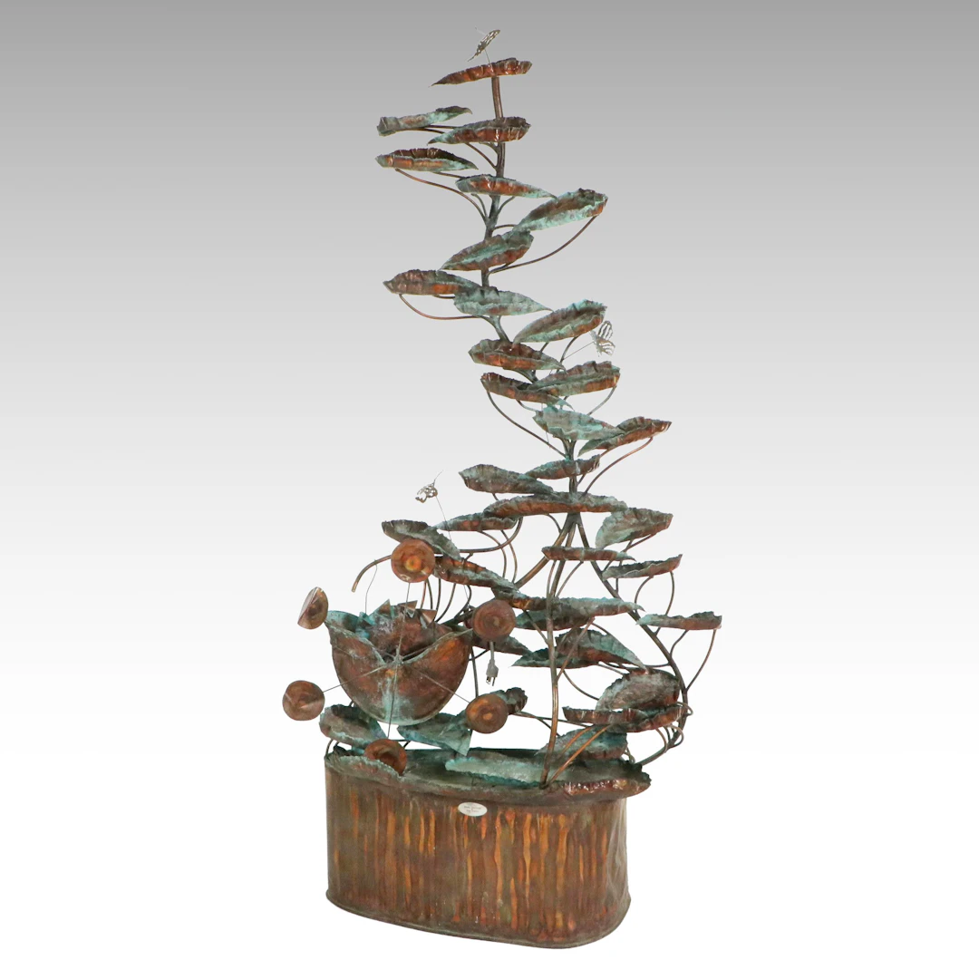 Donn Stoffer After Thomas Yano Copper Sculpture Water Fountain