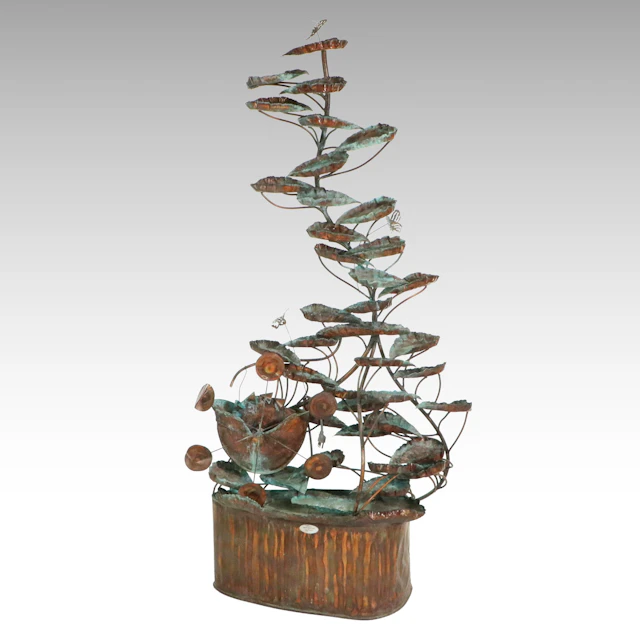 Donn Stoffer After Thomas Yano Copper Sculpture Water Fountain