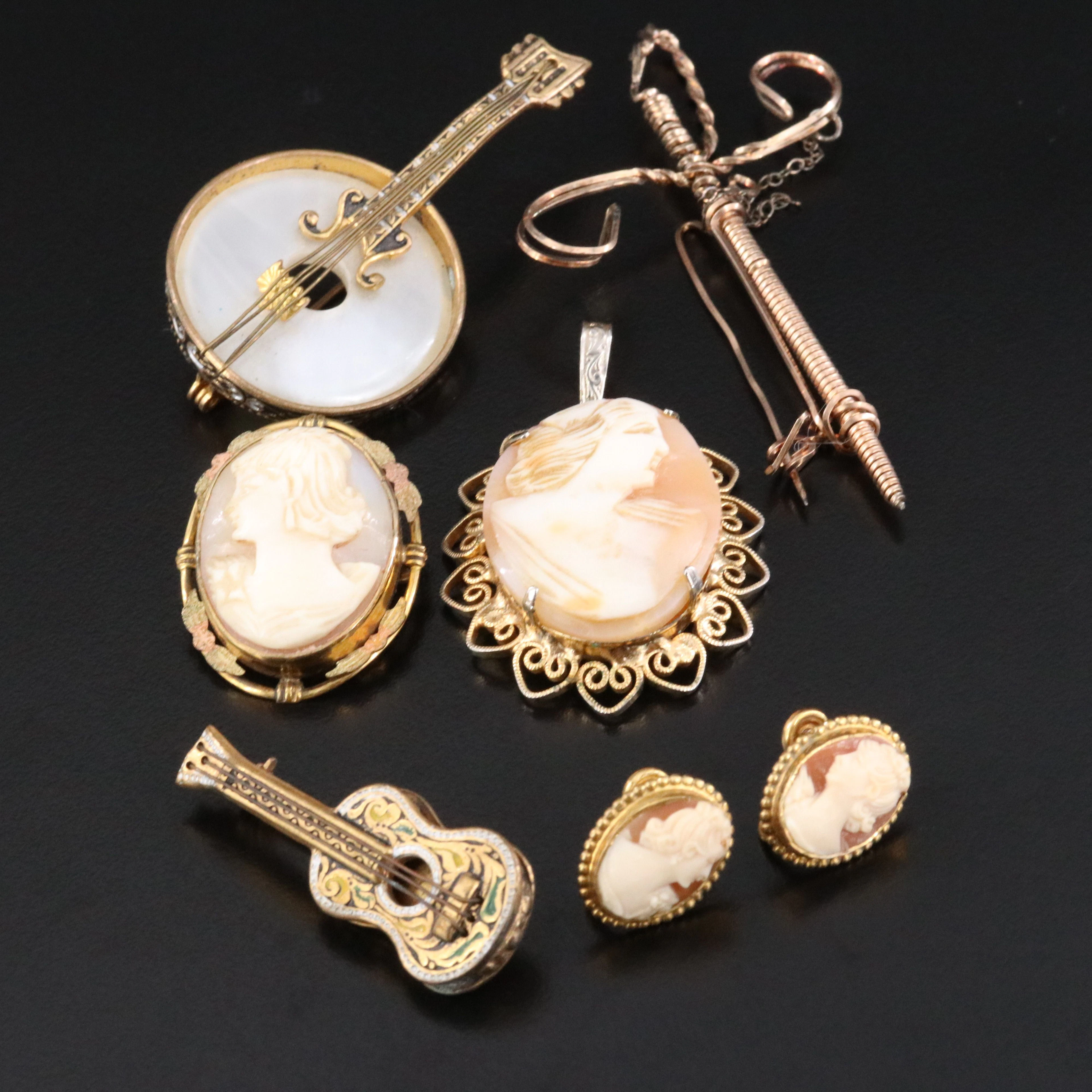 Damascene, Shell Cameos and Sword Featured in Jewelry Collection