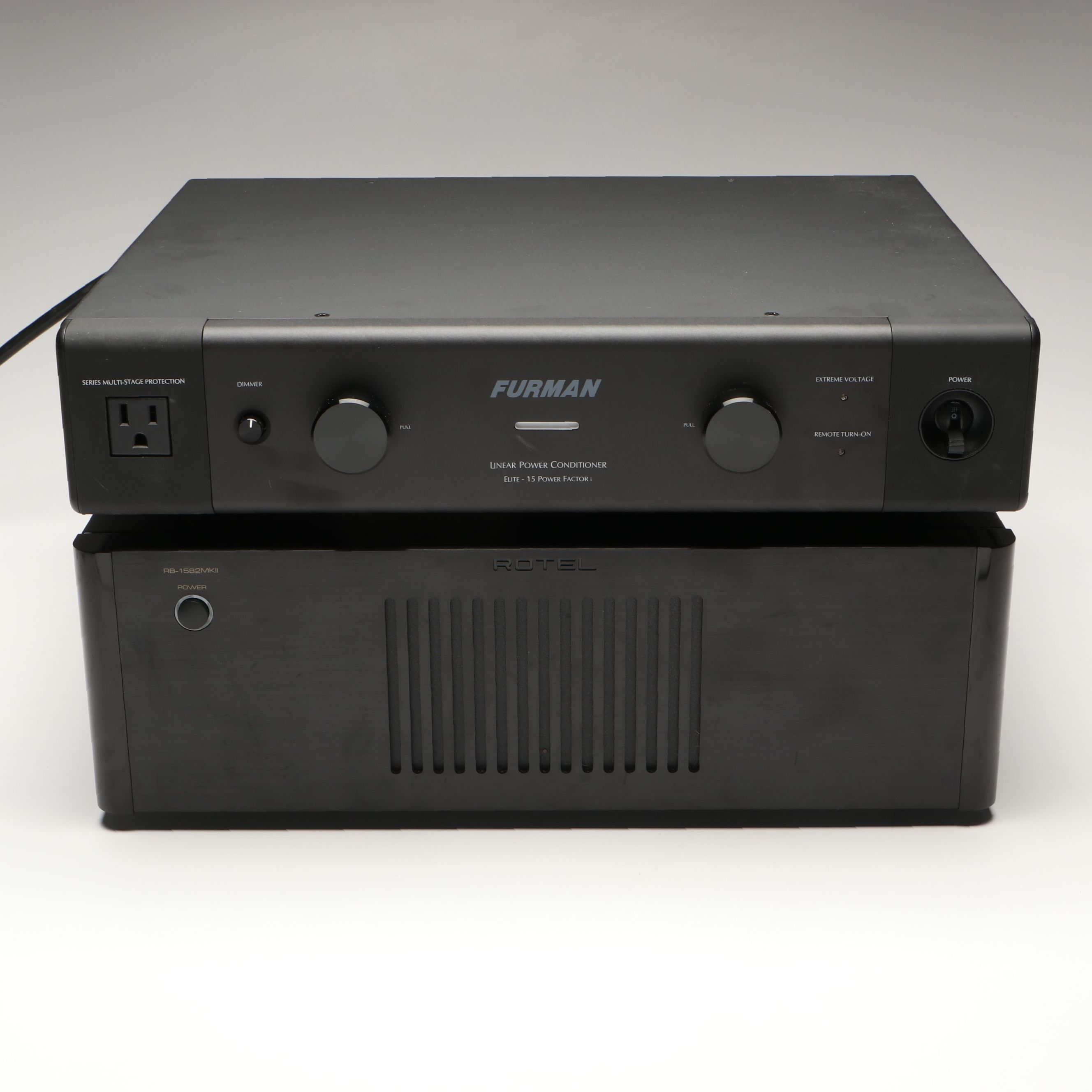 Rotel Power Amplifier with Furman Linear Power Conditioner | Barnebys