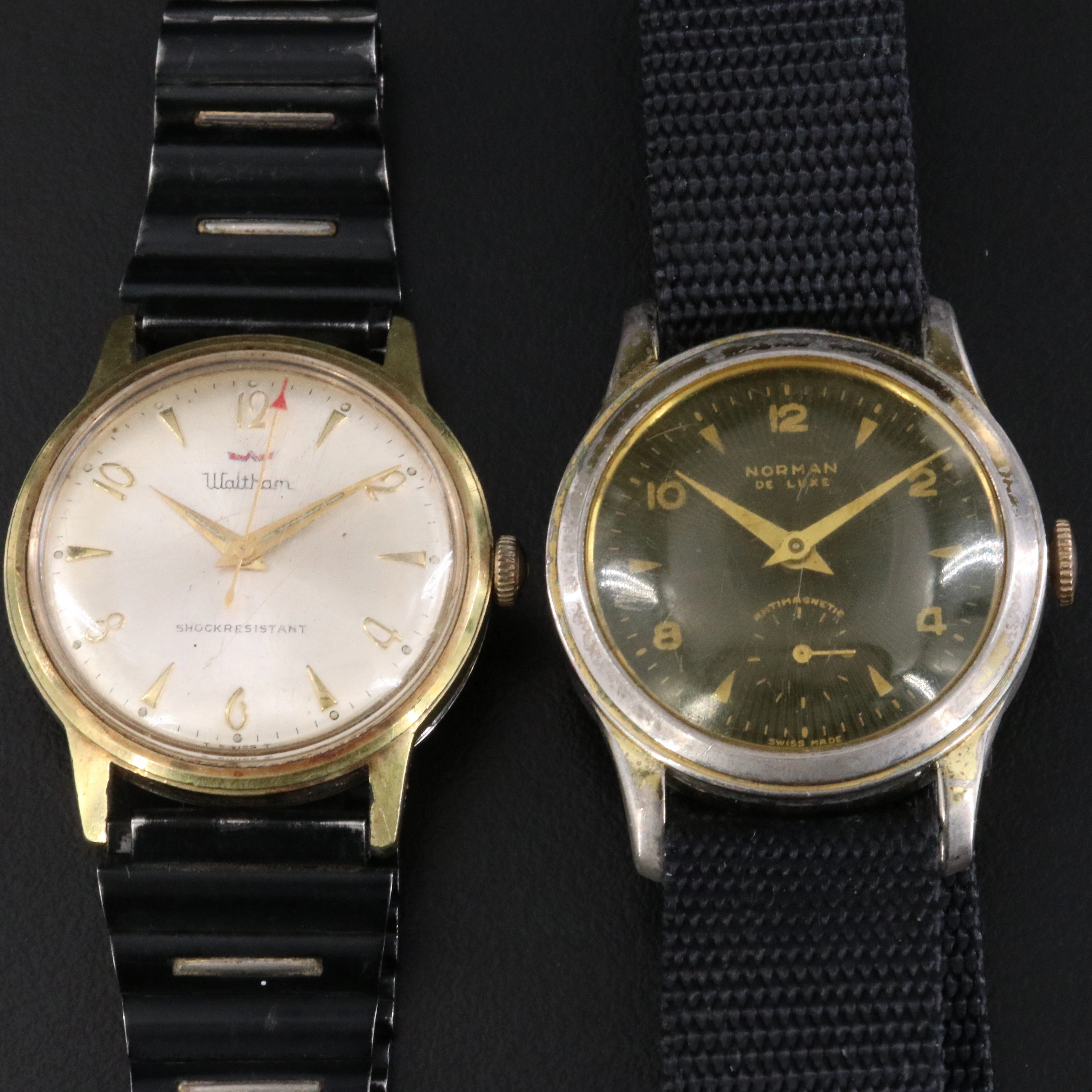 Vintage Waltham and Norman De Luxe Mechanical Watches