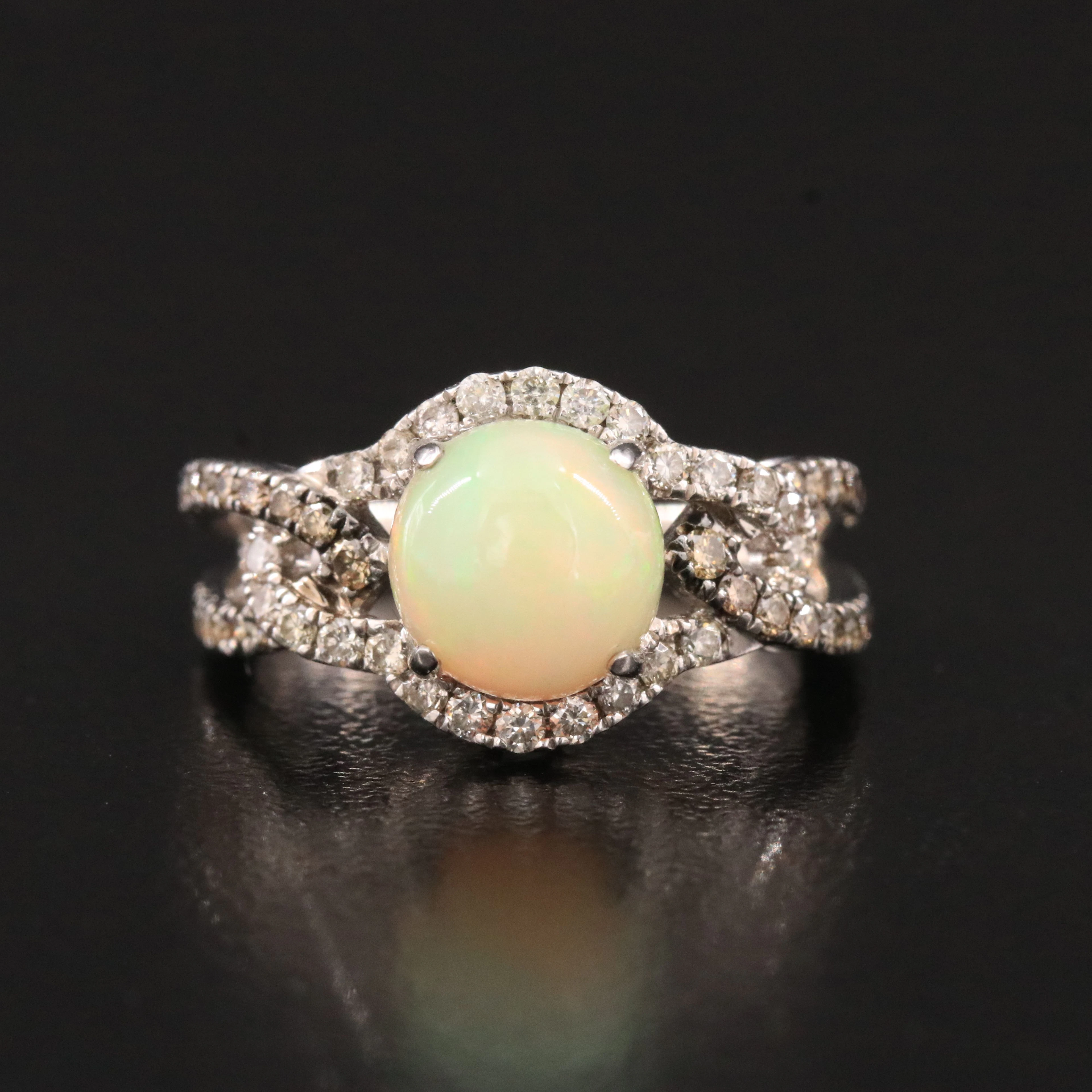 Le Vian 14K Opal and Diamond Ring Featuring Fancy Brown