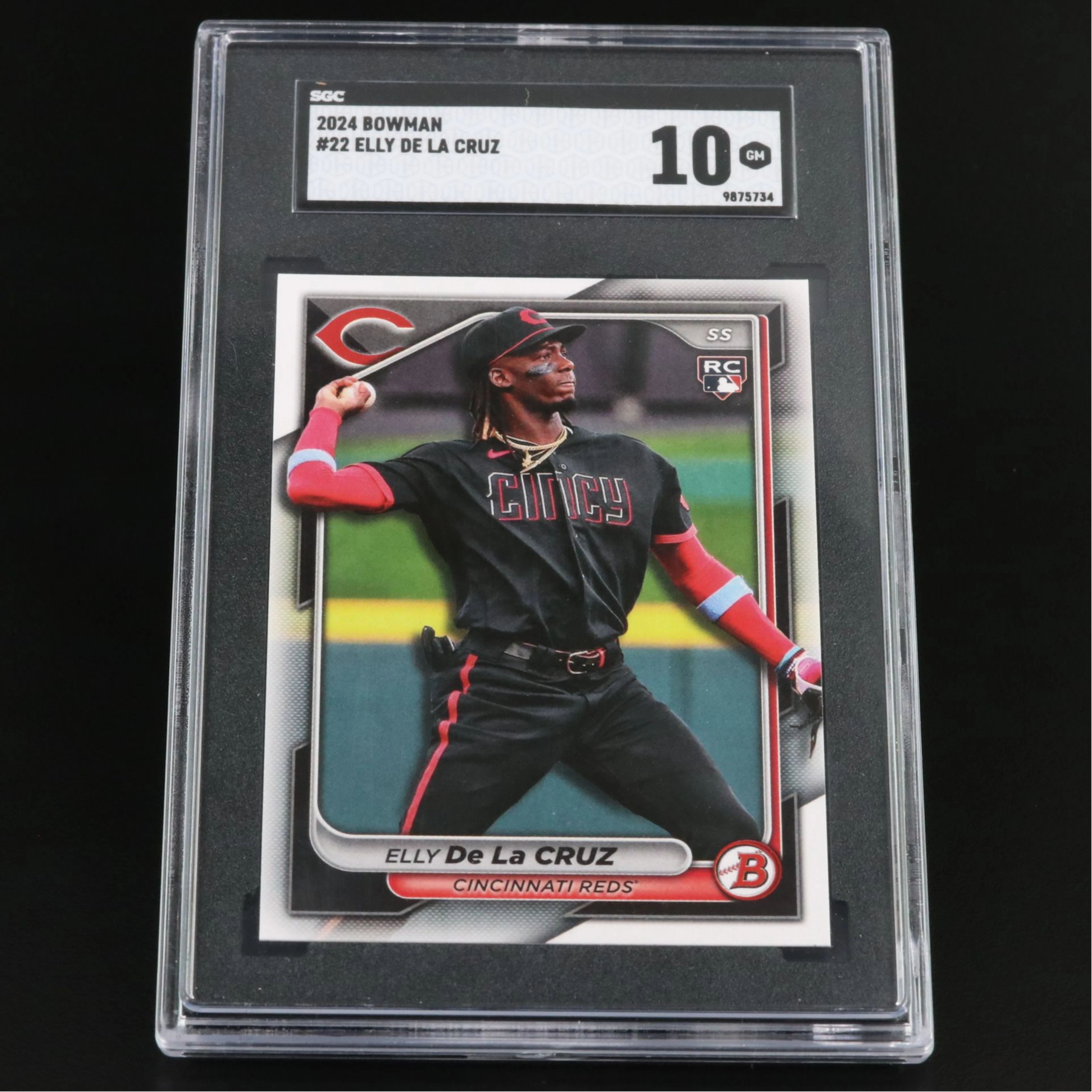 2024 Bowman Elly De La Cruz Cincinnati Reds Rookie Card Graded SGC 10