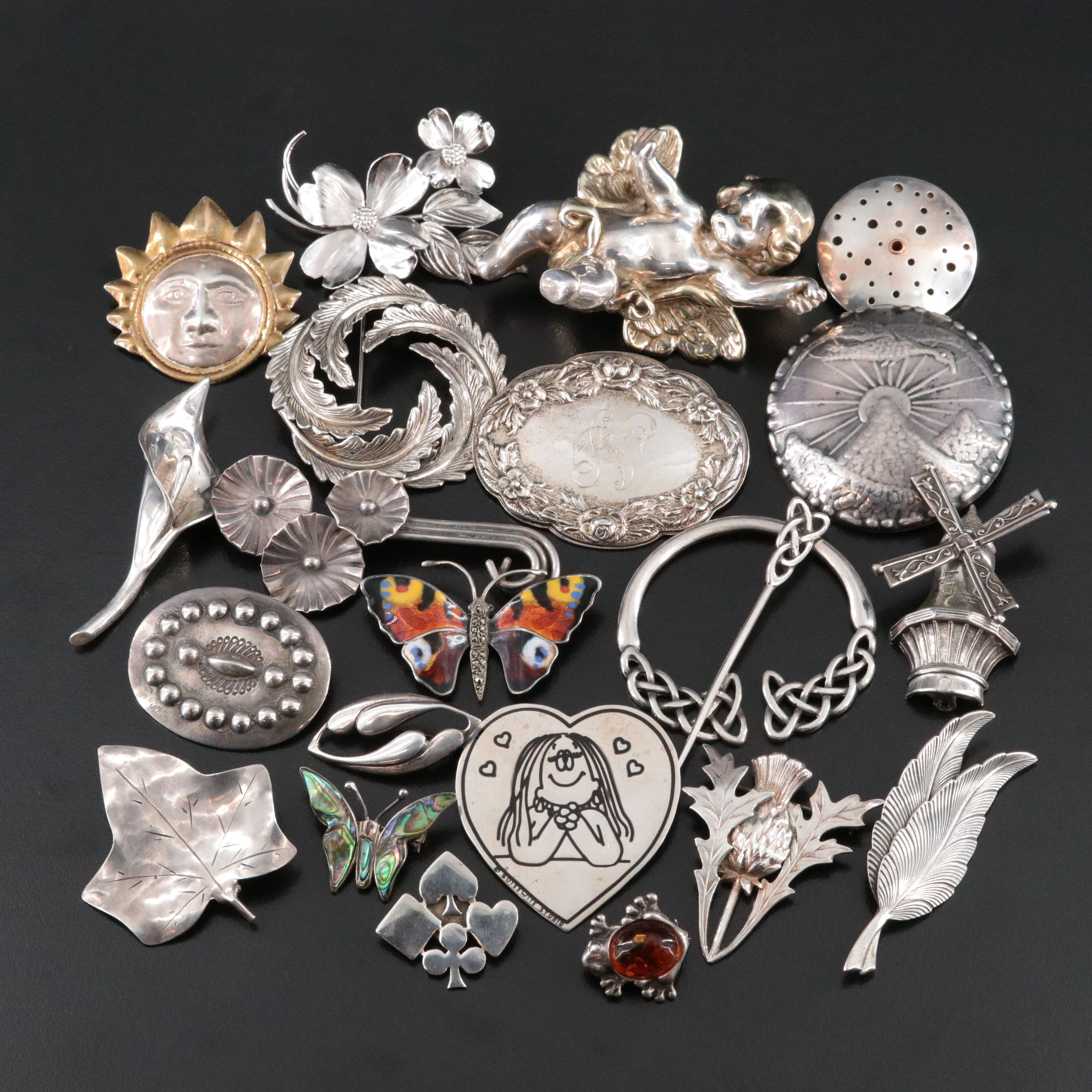 Scottish Penannular & Leonore Doskow Featured in Sterling Brooch Collection