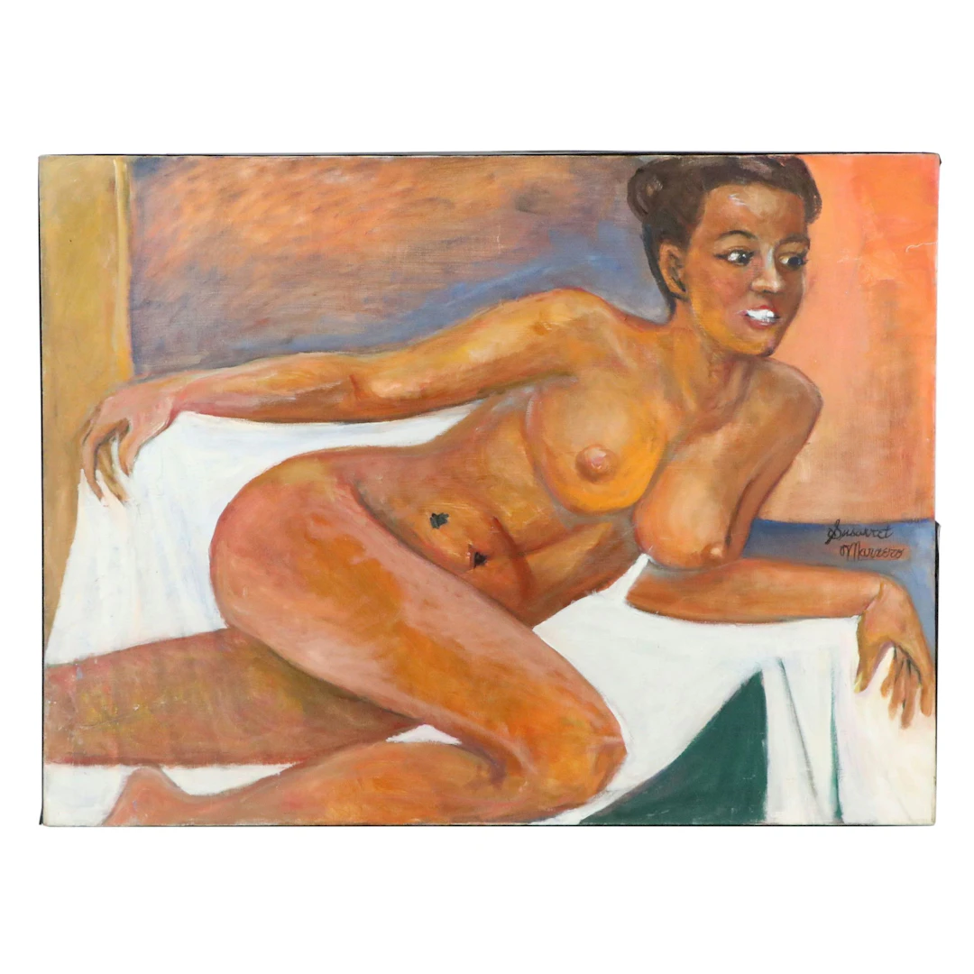 Edith Susarret Marrero Nude Oil Painting "Patricia Collins with Tattoo"