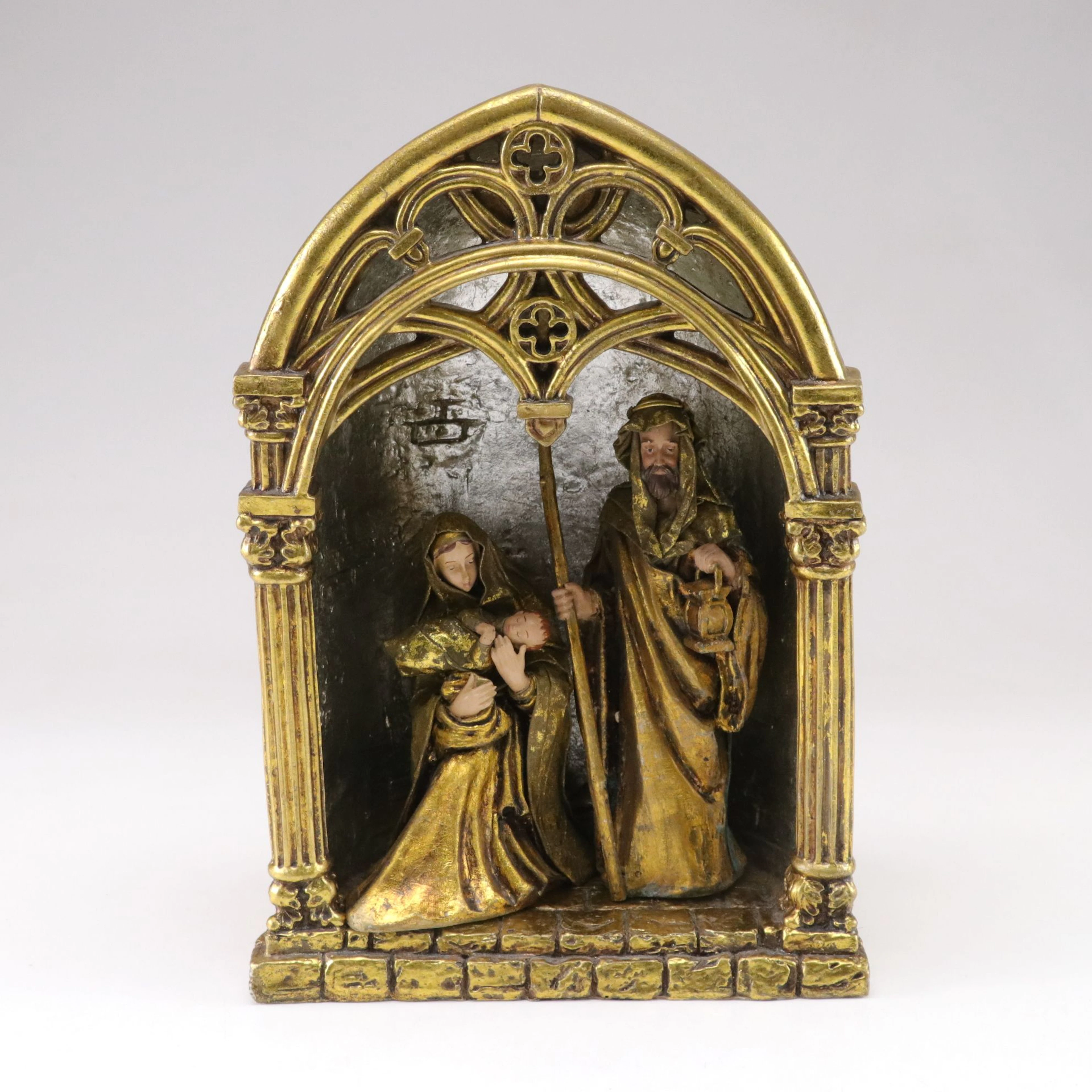 Department 56 Gold-Toned Figures of Jesus, Mary, and Joseph