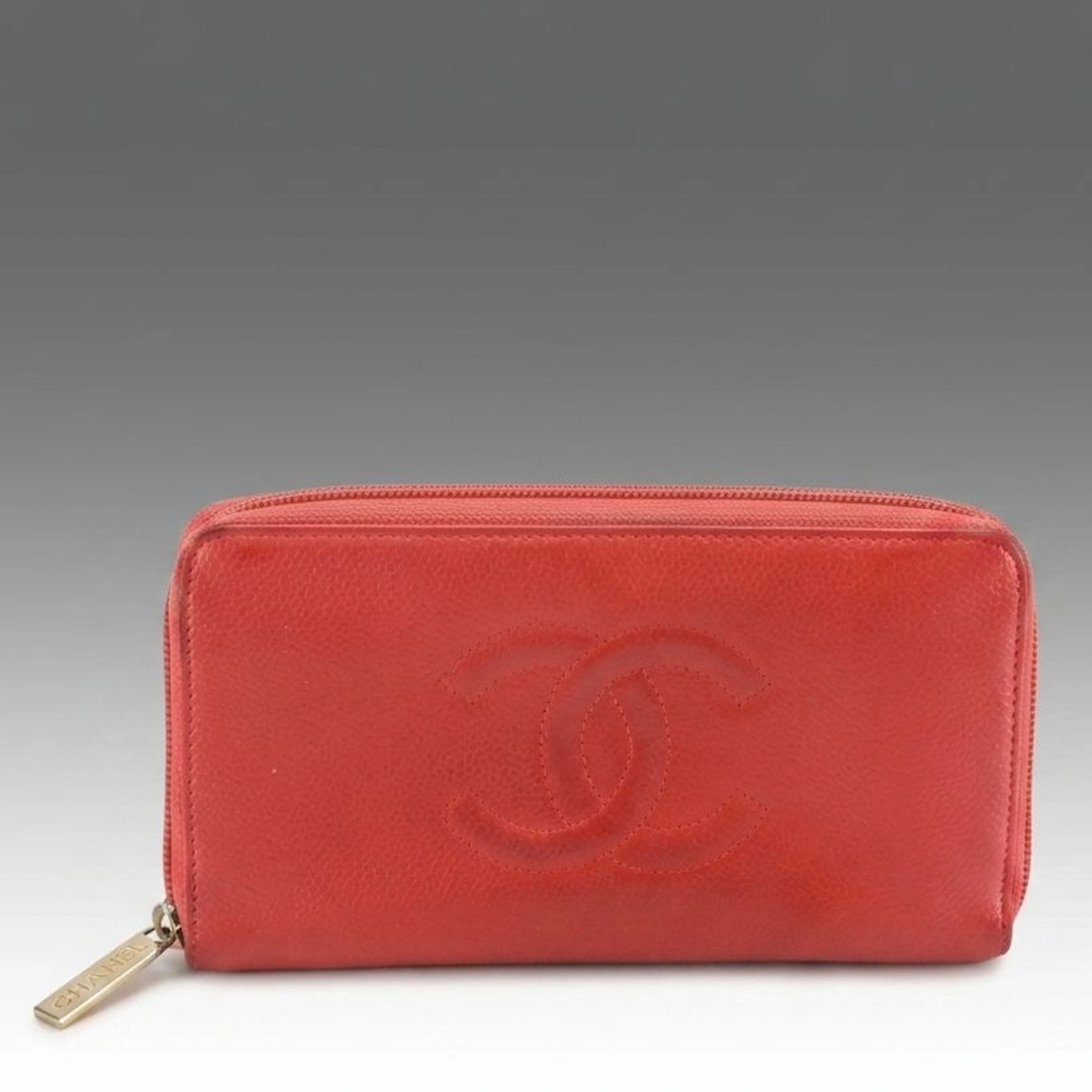Chanel Timeless Continental Zip Around Wallet in Pink Caviar Leather