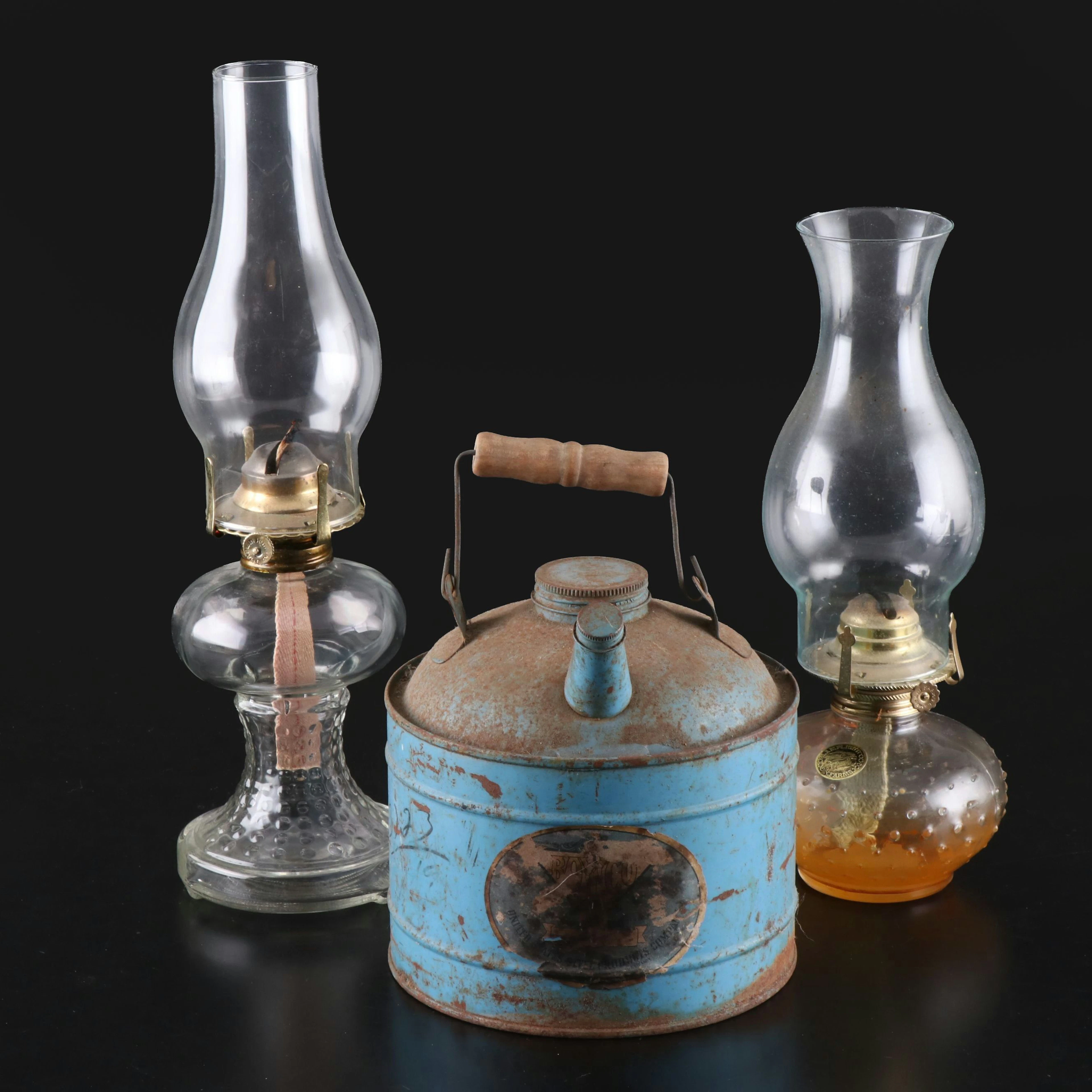 Lamplight Farms with Other Glass Oil Lamp and Canister