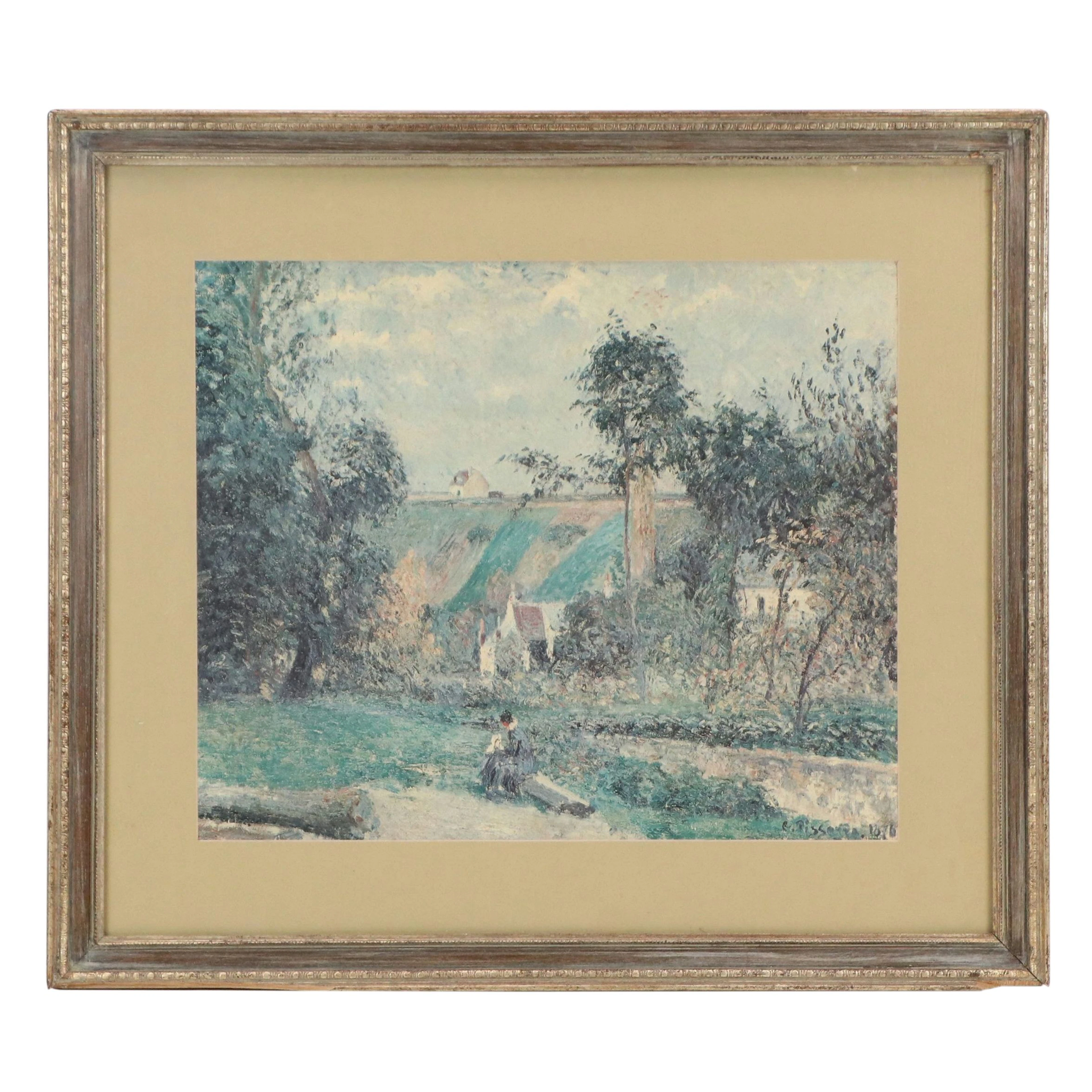 Offset Lithograph After Camille Pissarro "The Vegetable Garden, Pontoise, 1879"