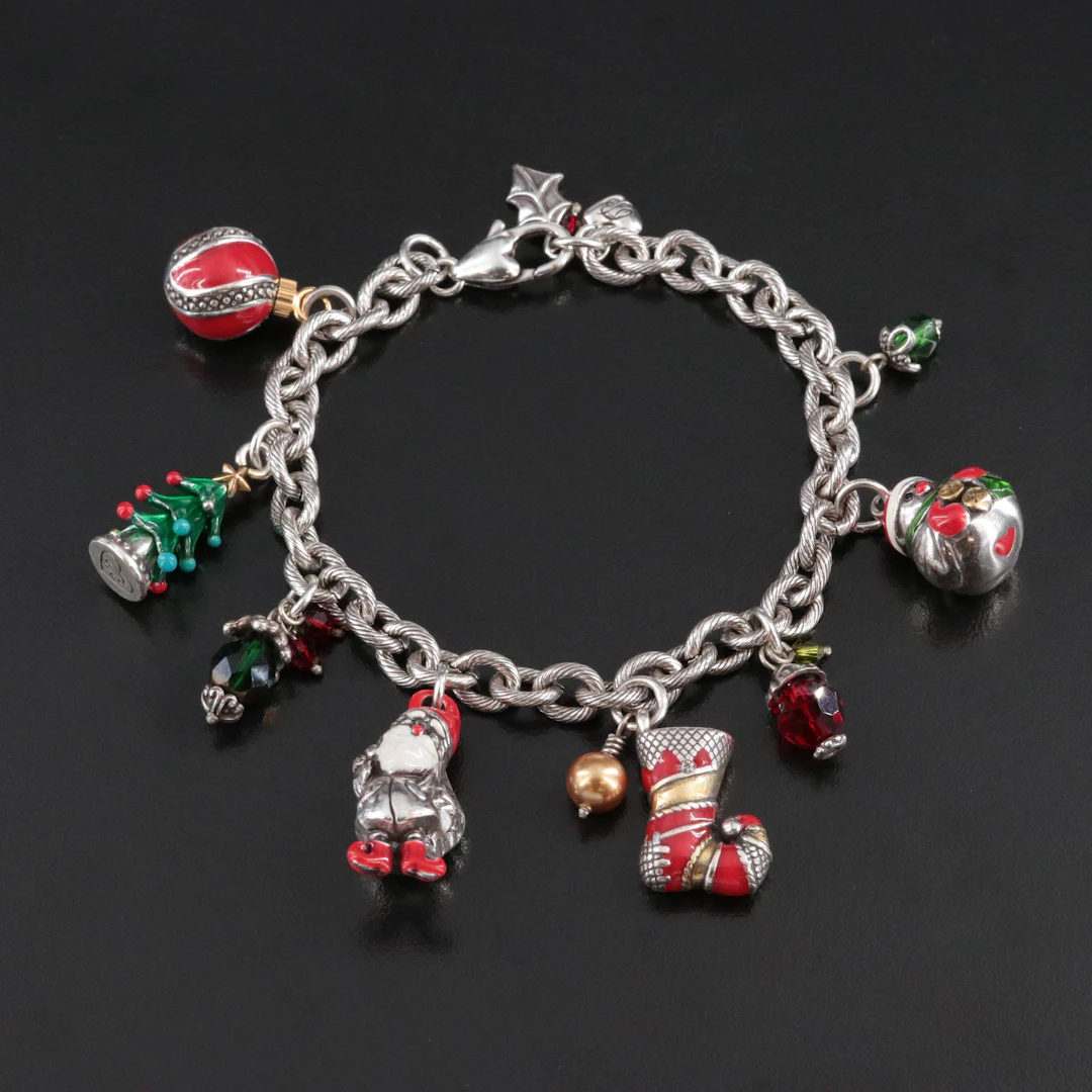 Brighton Christmas Themed Charm Bracelet