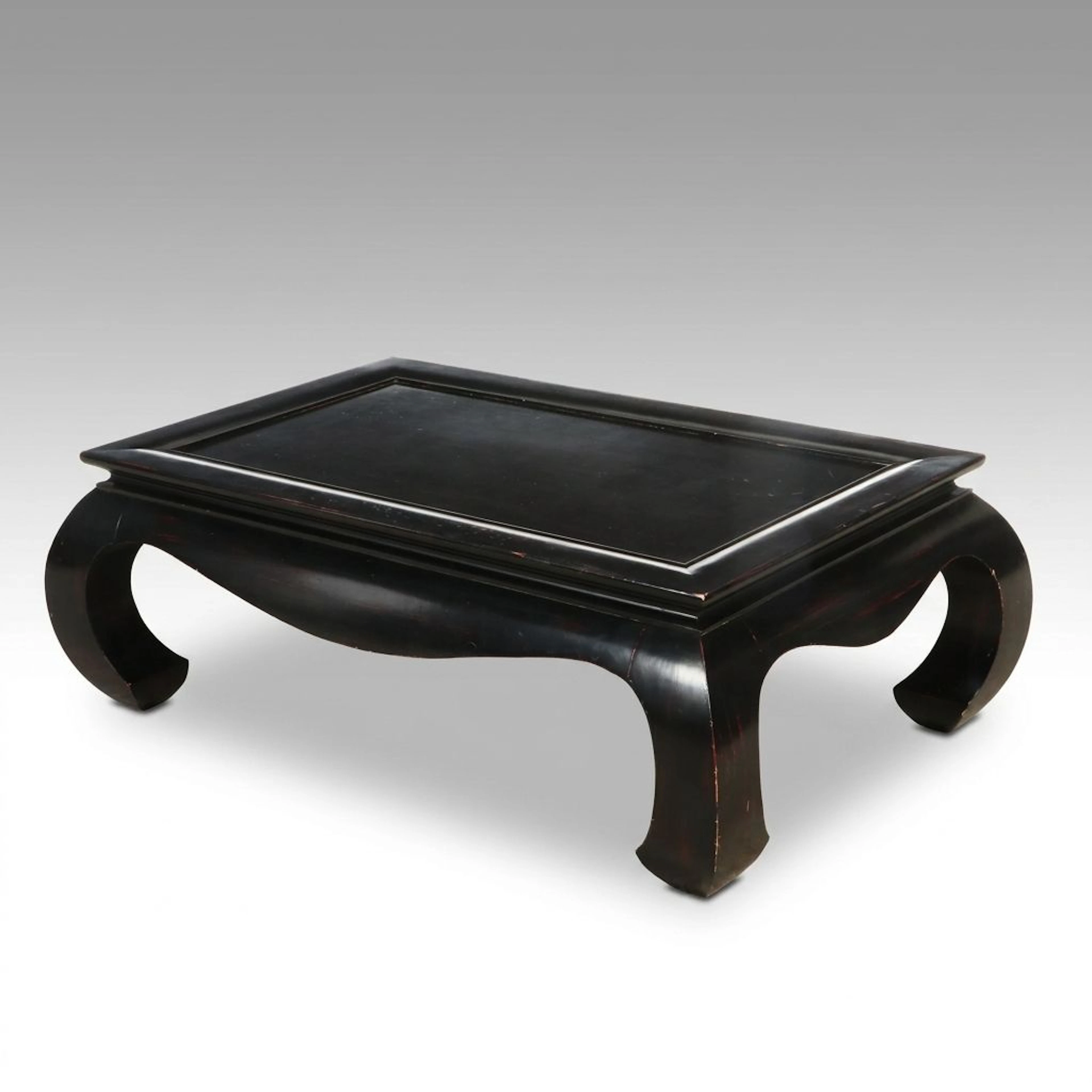 Chinese Style Lacquered Wood Cocktail Table, Late 20th Century