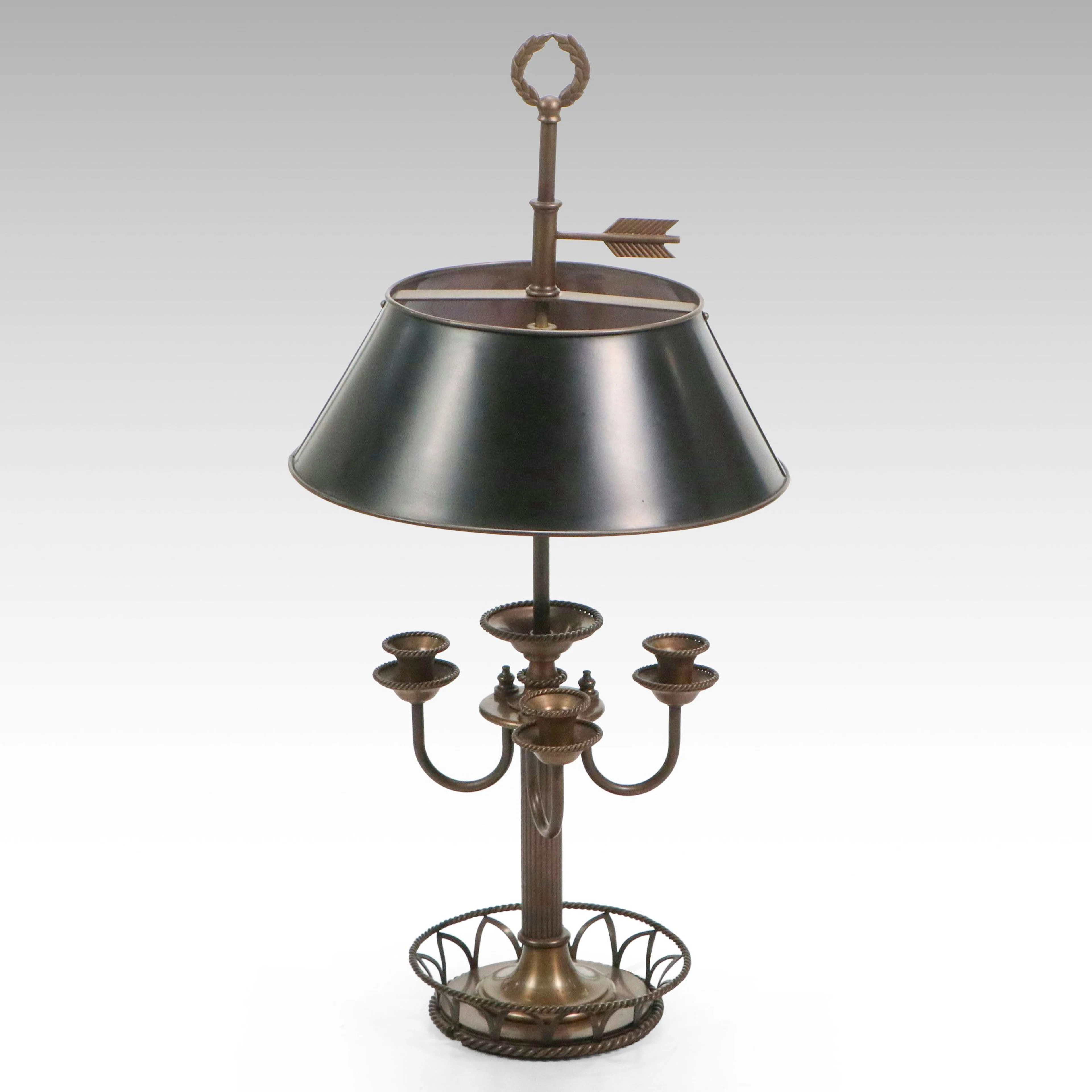 French Bouillotte Style Brass Table Lamp