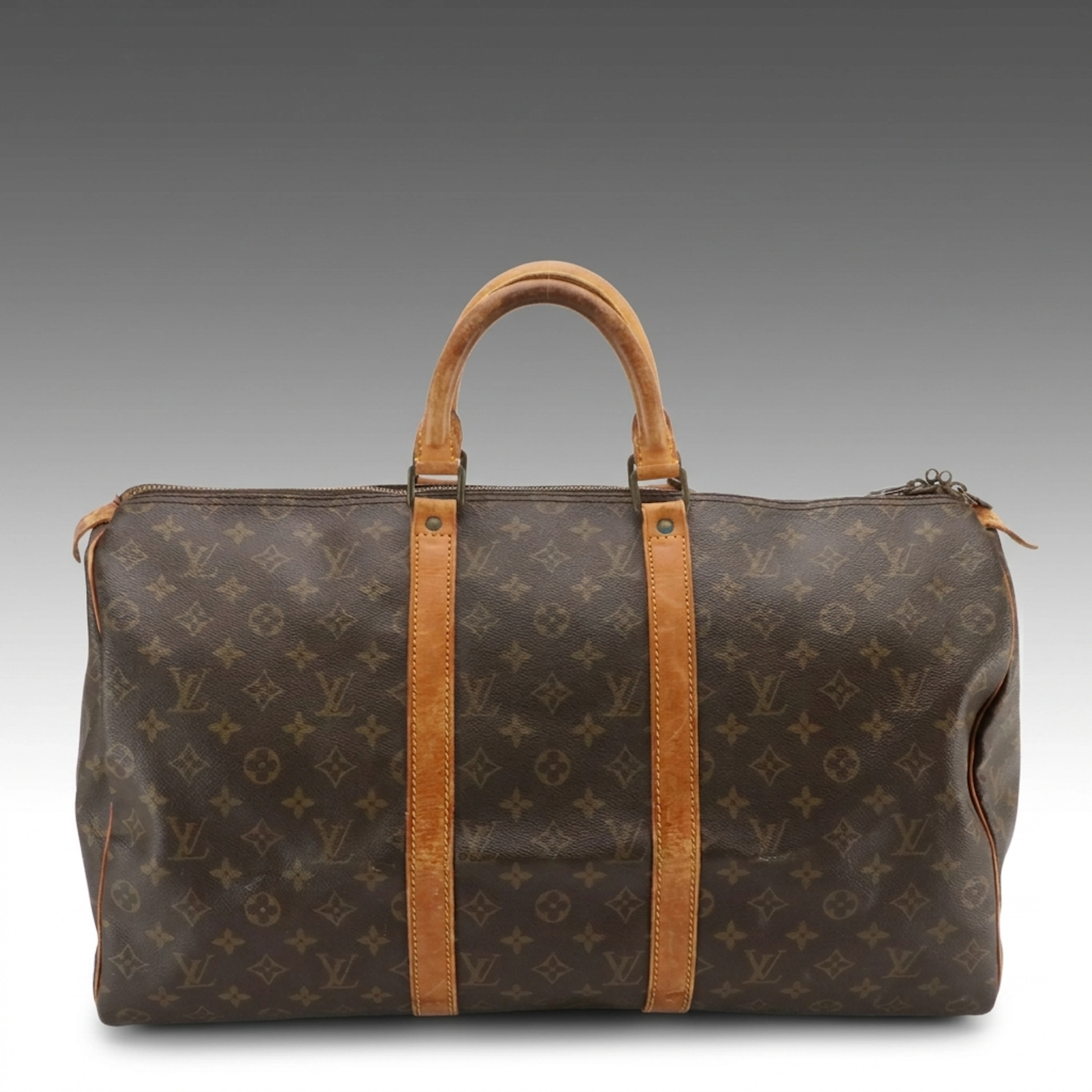 Louis Vuitton Keepall 50 Duffle Bag in Monogram Canvas and Leather, Vintage