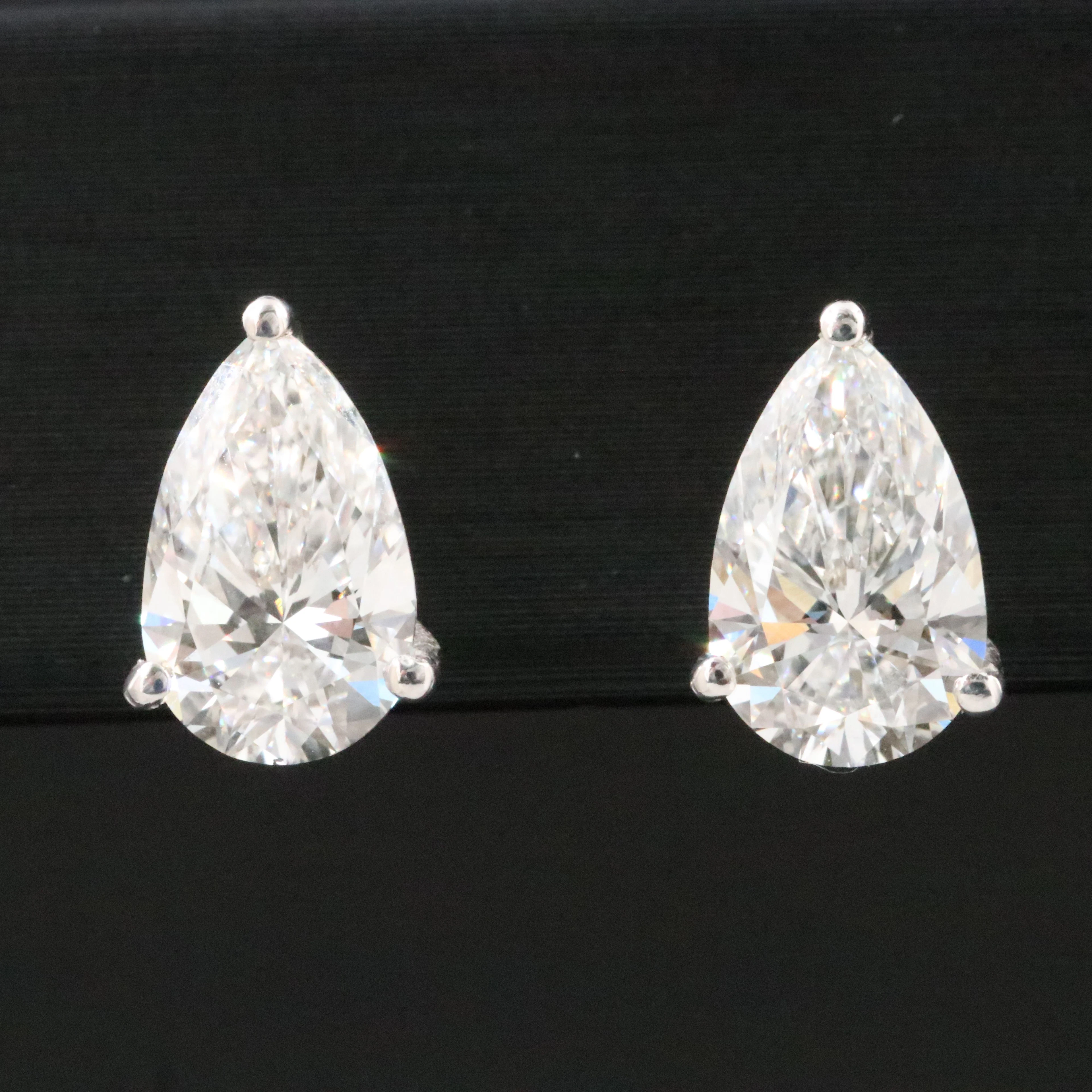 14K 2.83 CTW Lab Grown Diamond Stud Earrings with IGI Reports