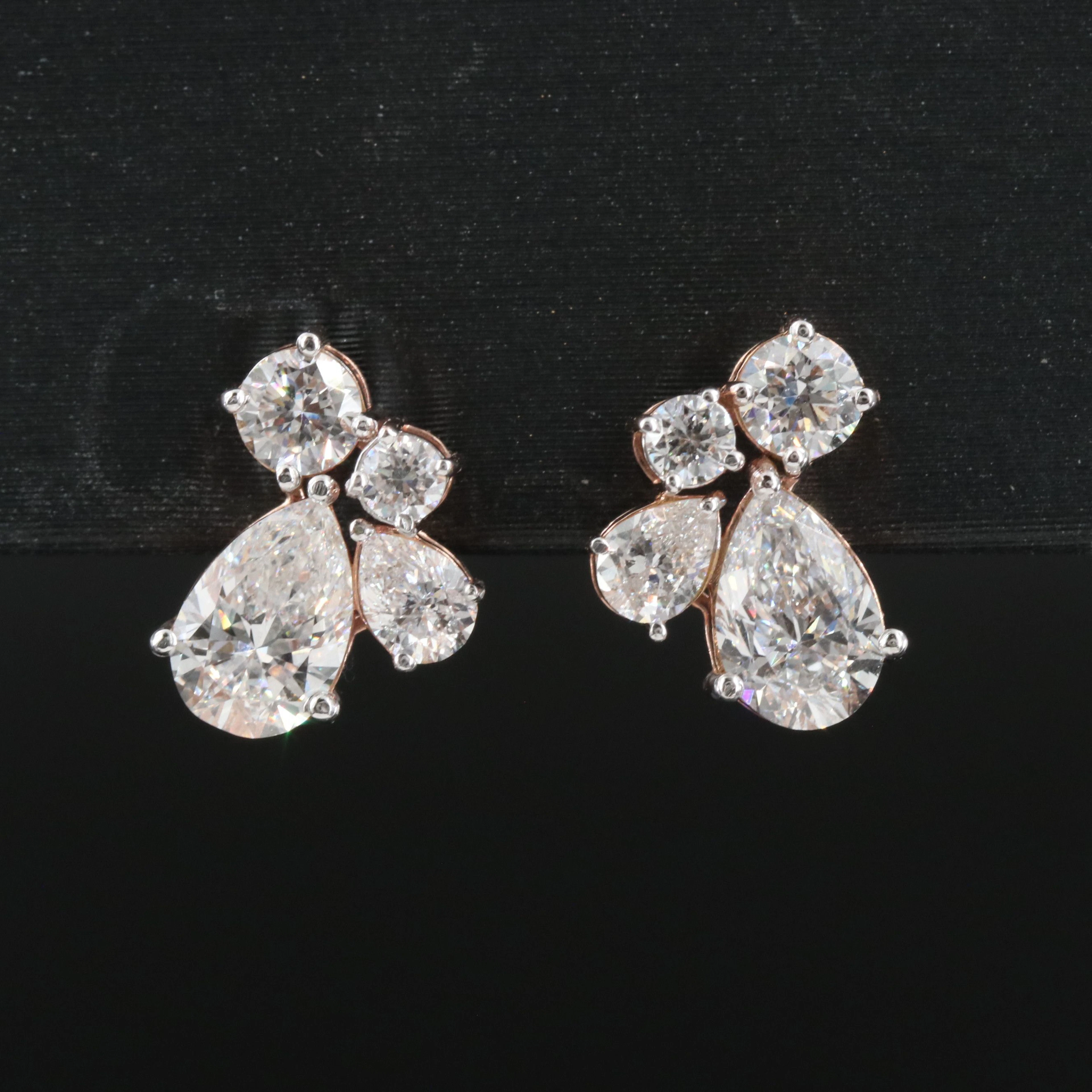 14K Rose Gold 1.51 CTW Lab Grown Diamond Earrings