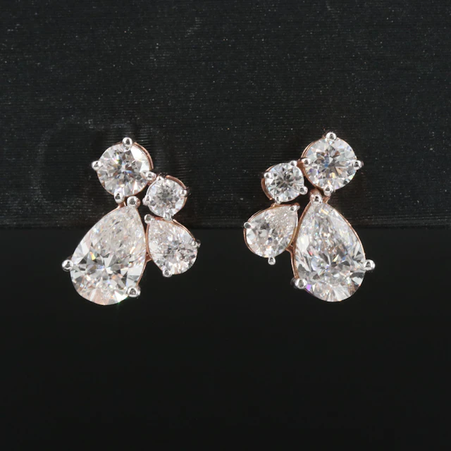 14K Rose Gold 1.51 CTW Lab Grown Diamond Earrings