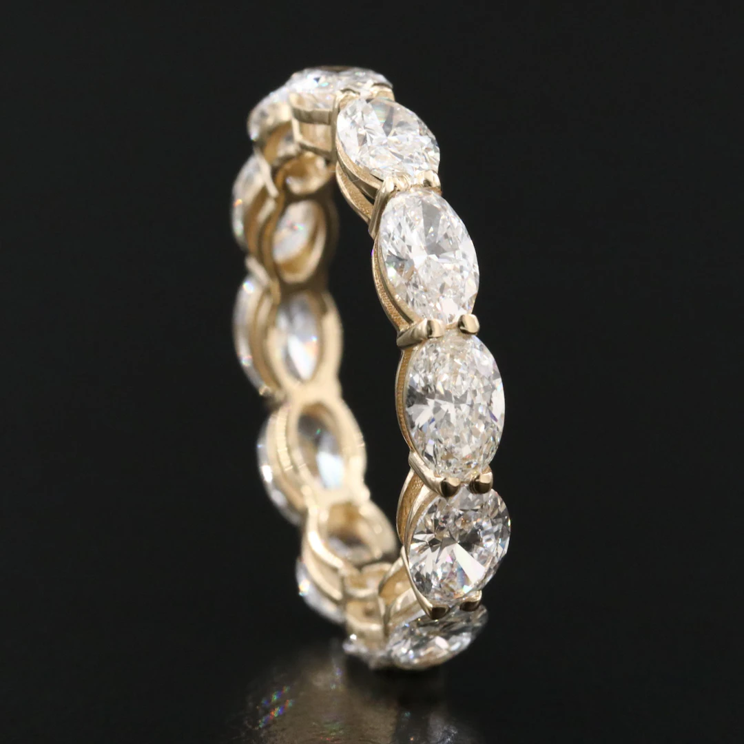 14K 4.62 CTW Lab Grown Diamond Eternity Band with IGI Jewelry Report