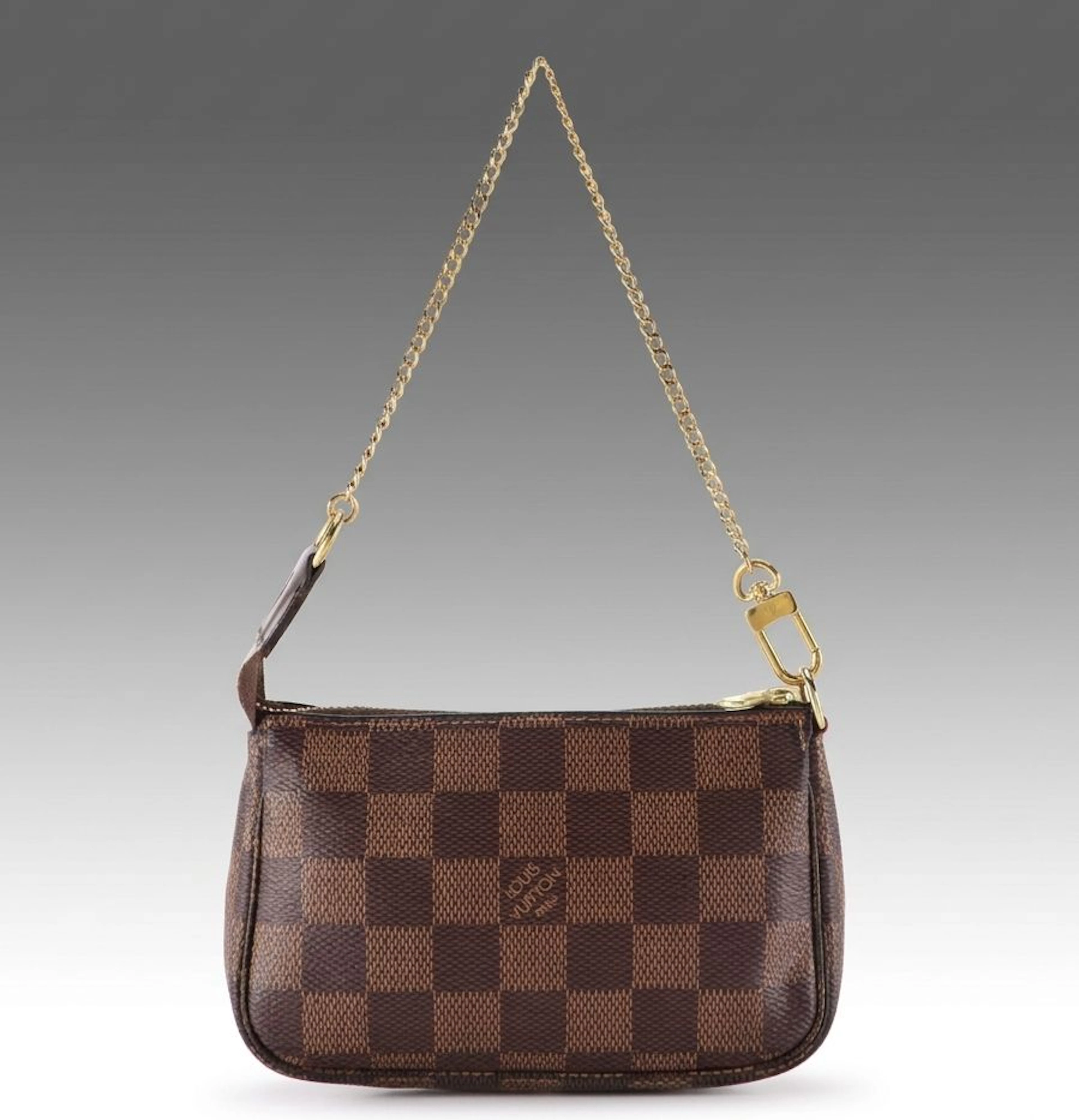 Louis Vuitton Mini Pochette Accessoires Bag in Damier Ebene Canvas