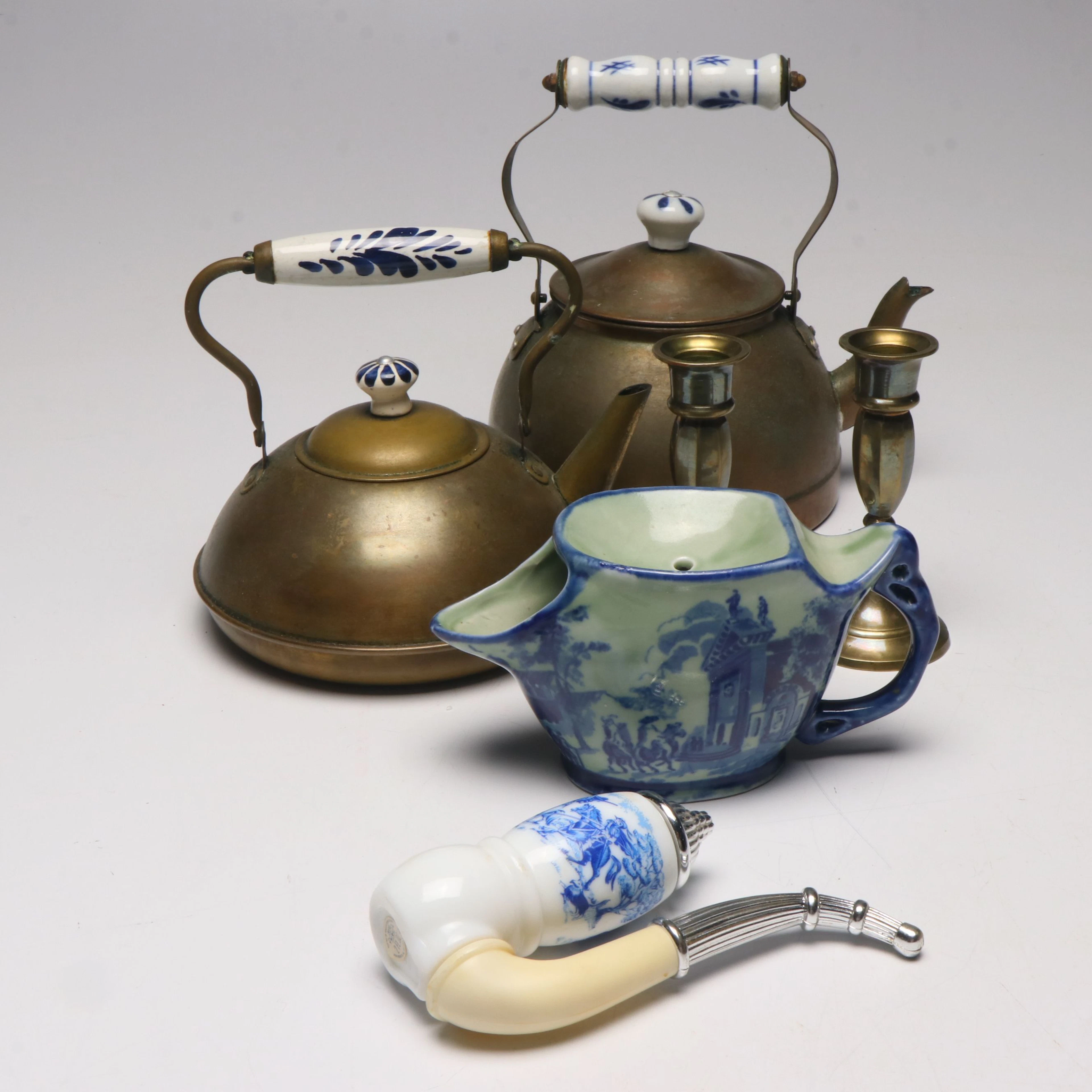 Delftware Copper Kettles, Ironstone Shaving Mug and More