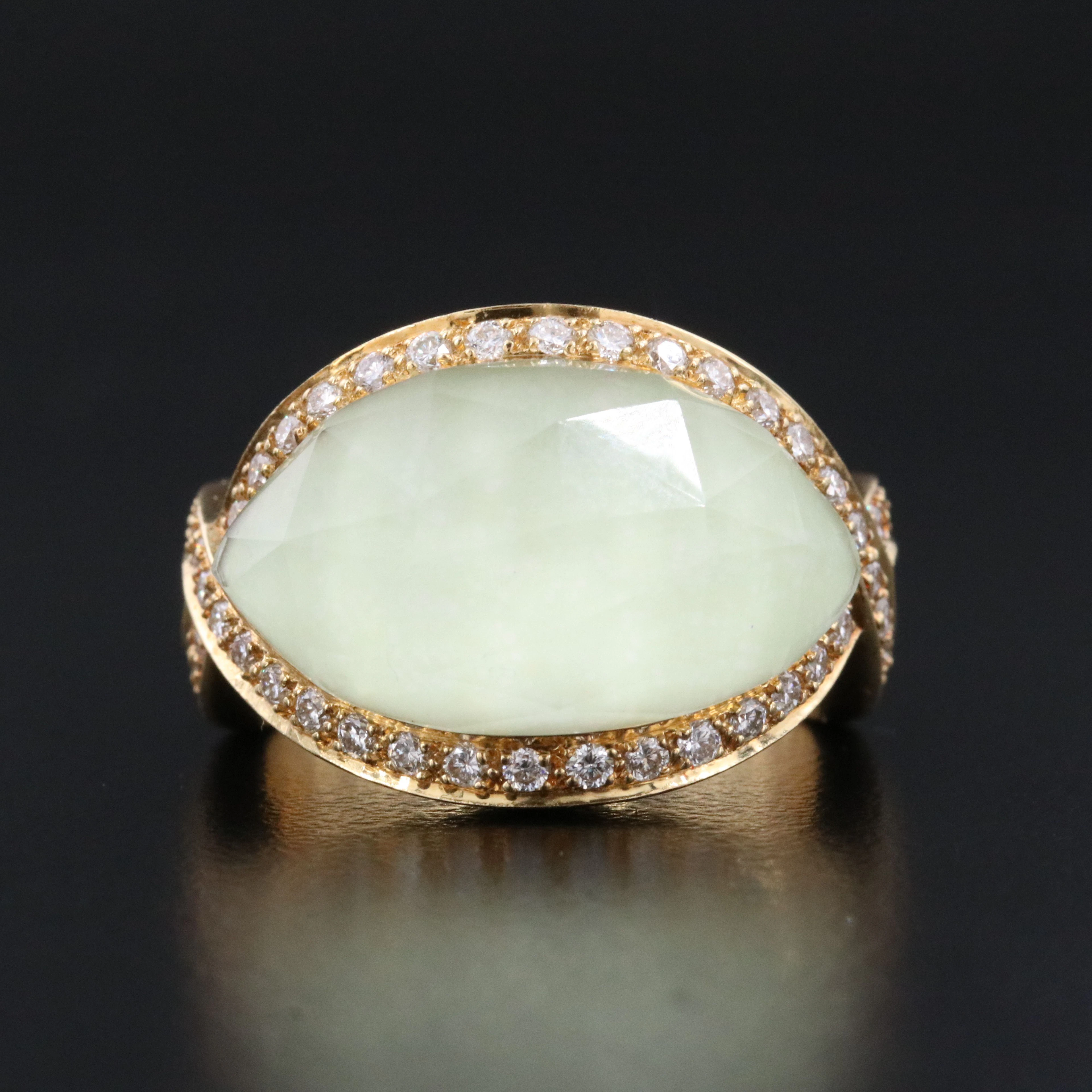 Stephen Webster 18K Quartz Doublet and Diamond Ring
