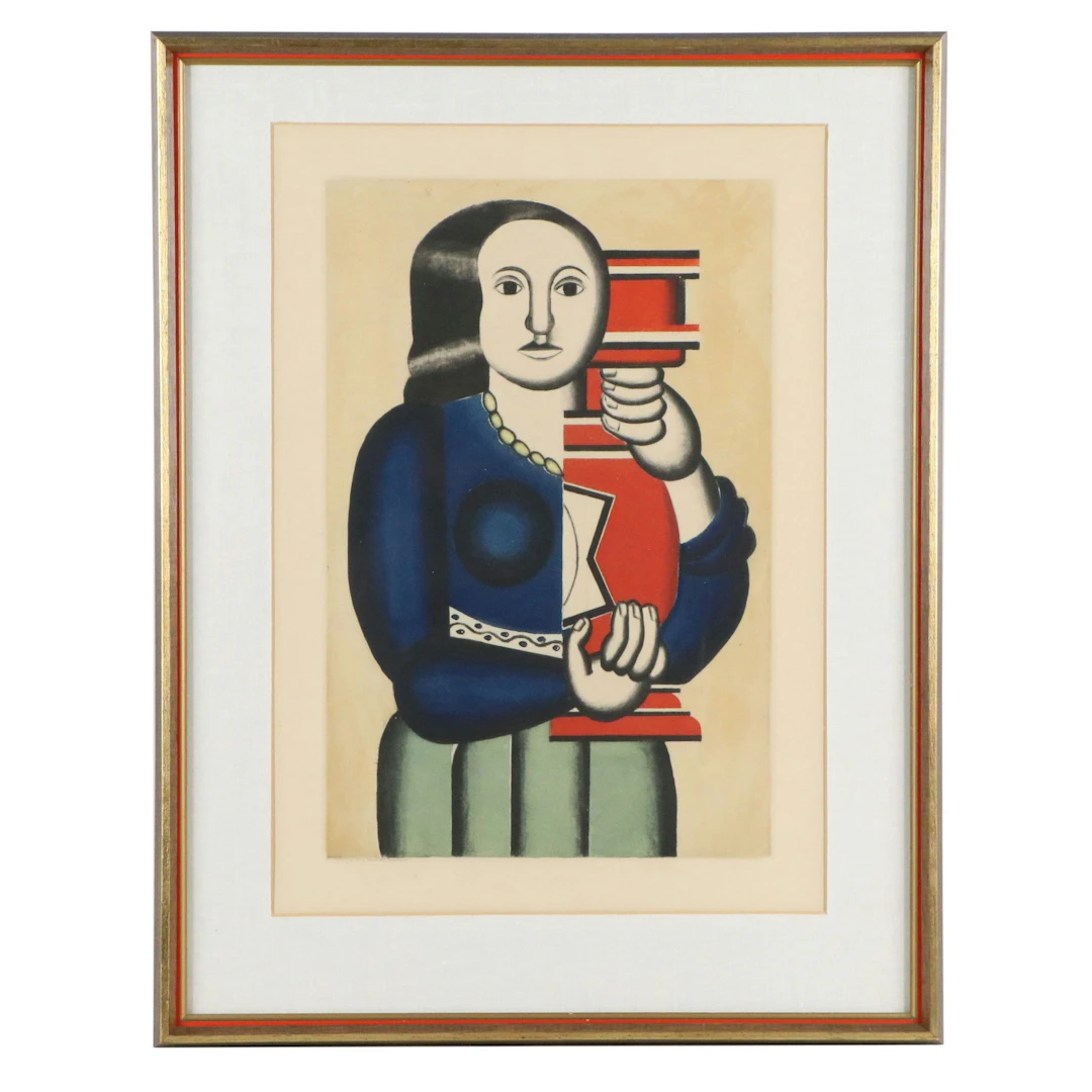 After Fernand Léger Aquatint Engraving "Femme à la cruche," Circa 1968