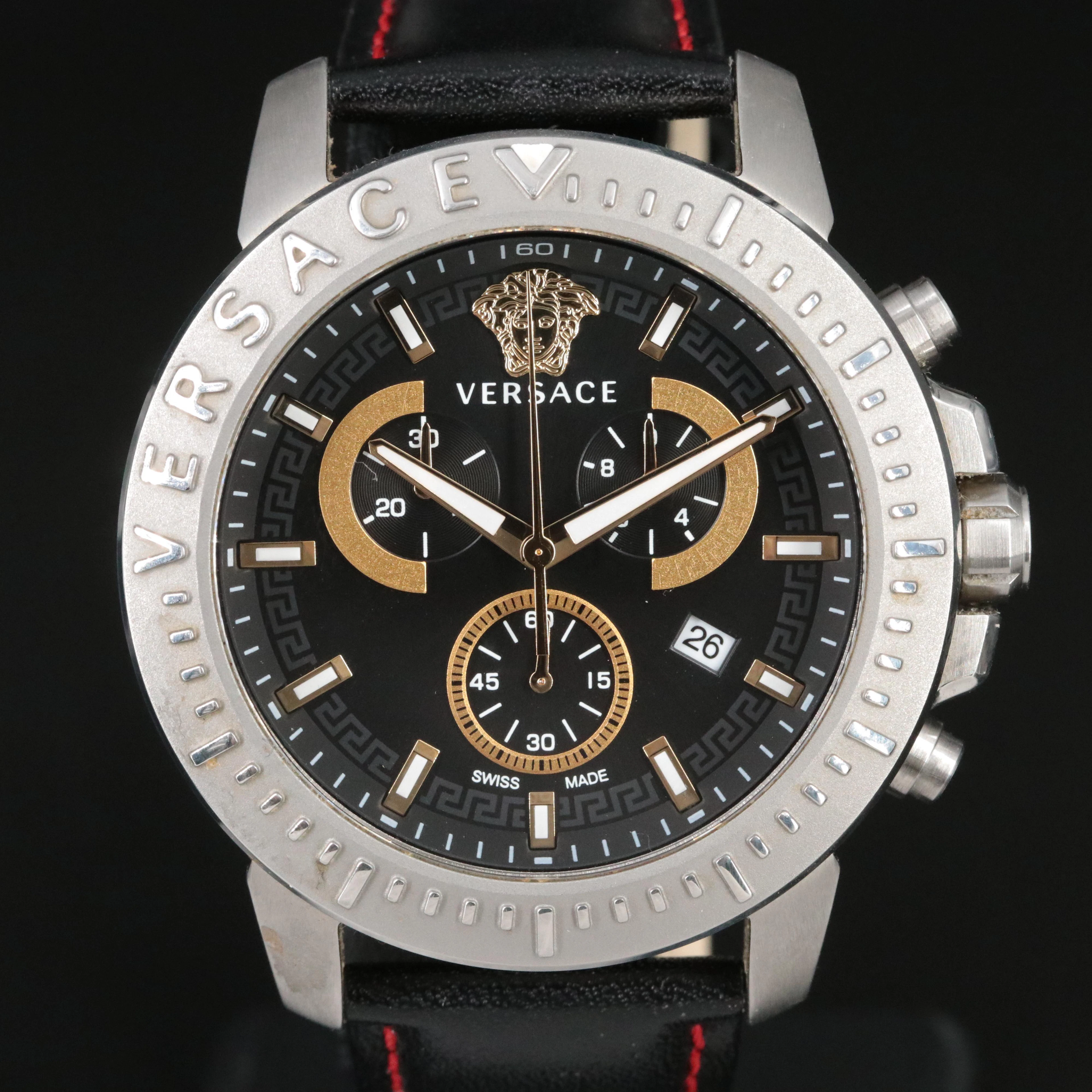 Versace Swiss Made Chronograph Date Watch