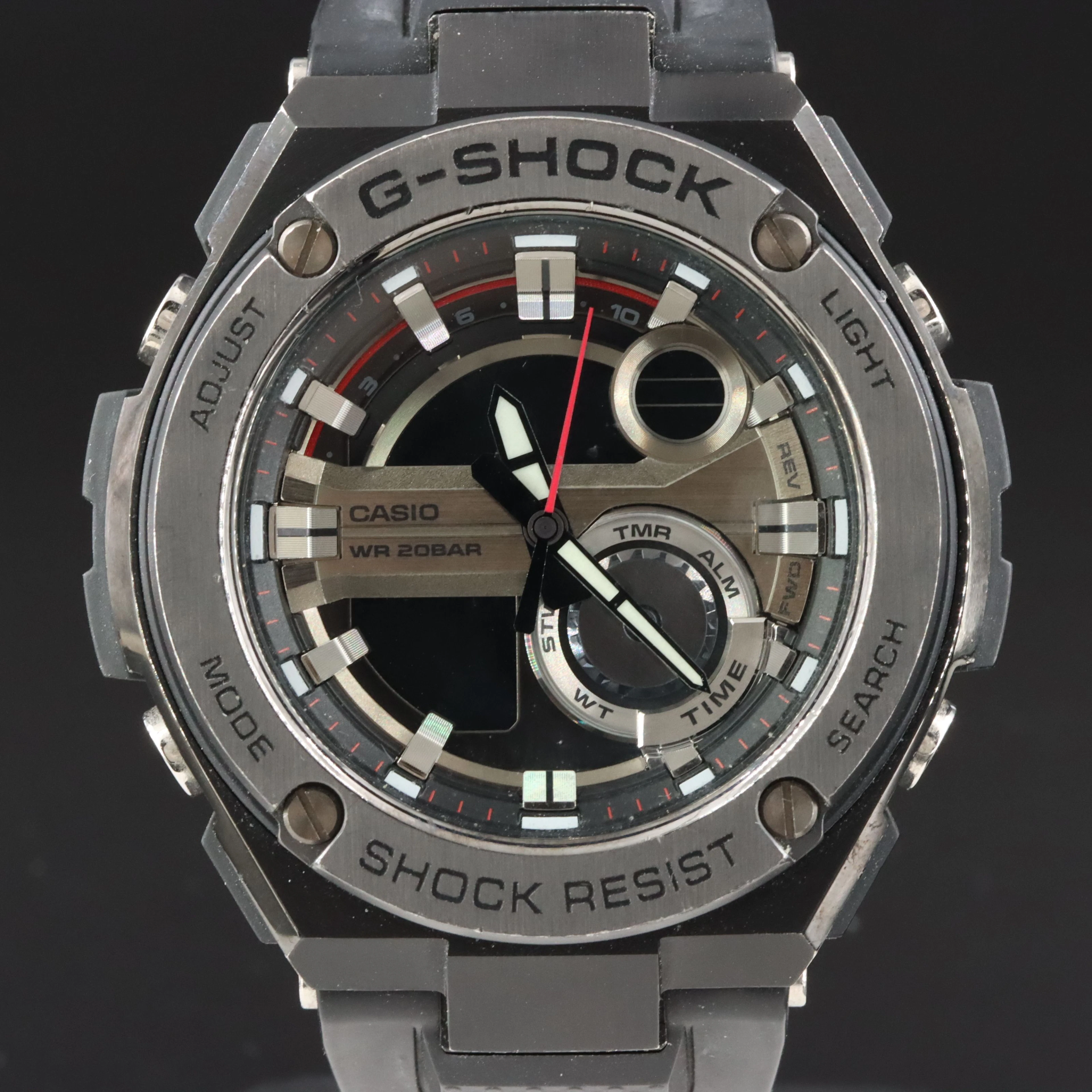 Casio G-Shock G-Steel Ana-Digi Stainless Steel and Resin Watch Model # GST-210B