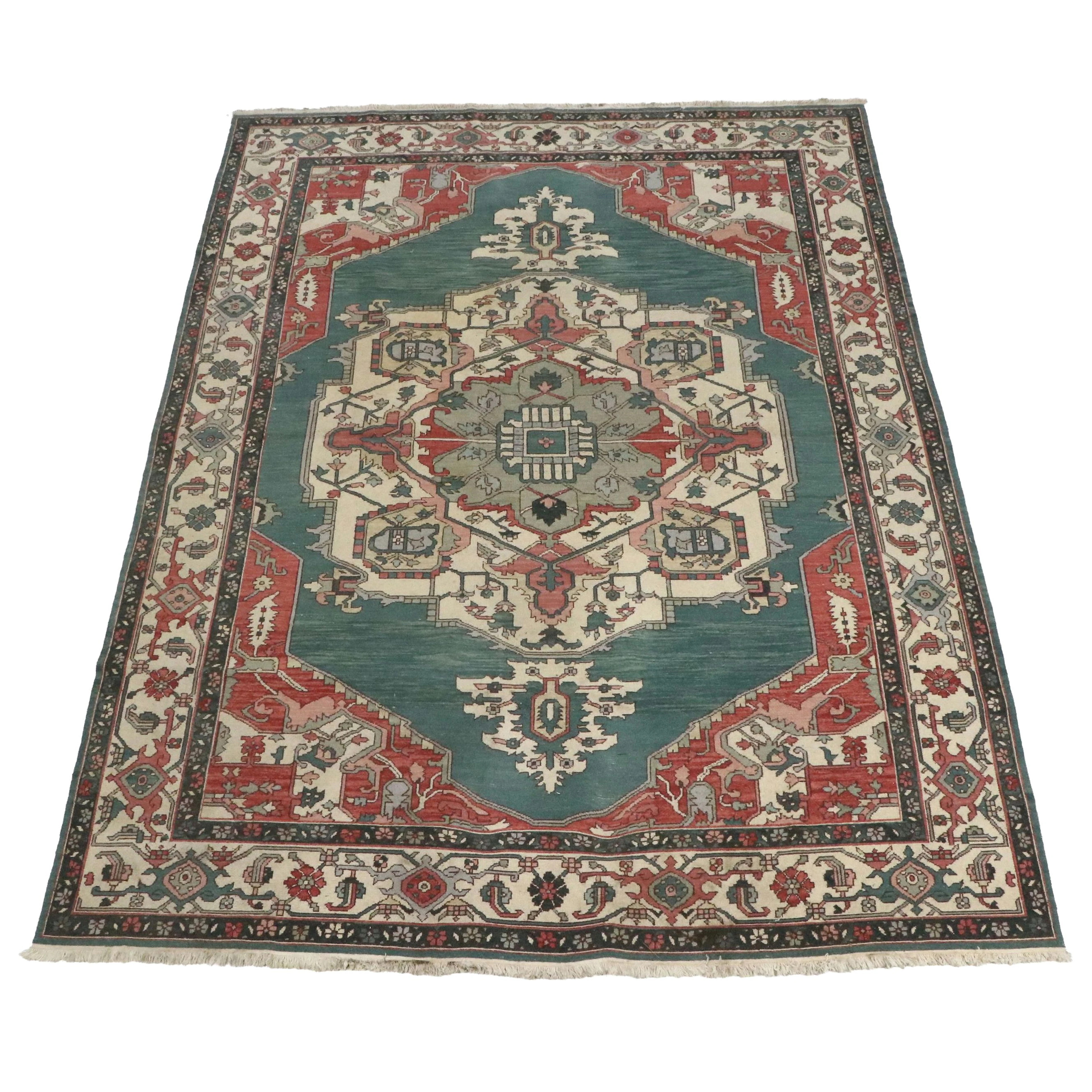 8'8 x 11'10 Handwoven Indian Soumak Area Rug