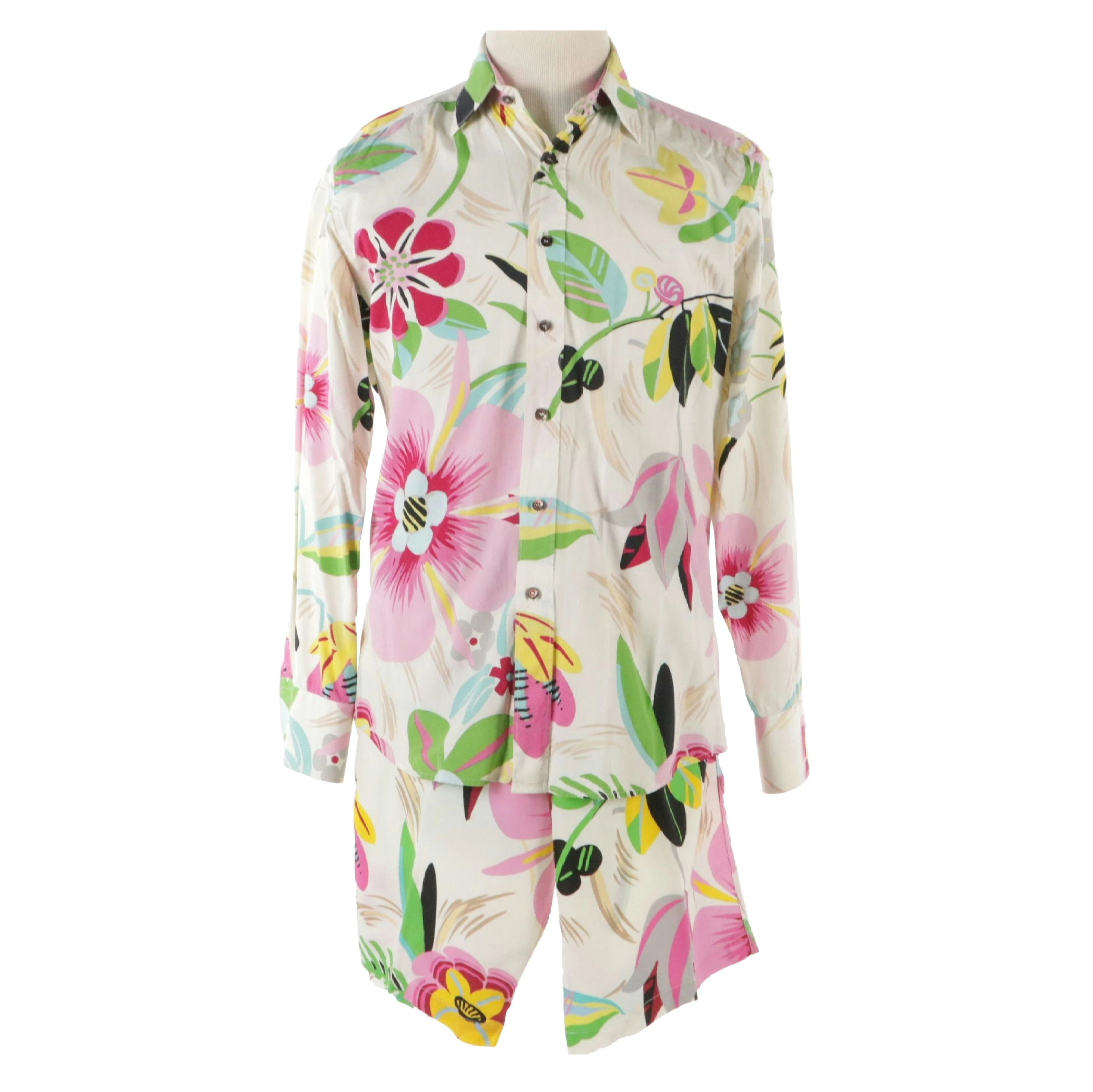 Men's Gucci by Tom Ford Floral Printed Cotton Button-Up Shirt and Swim Trunks
