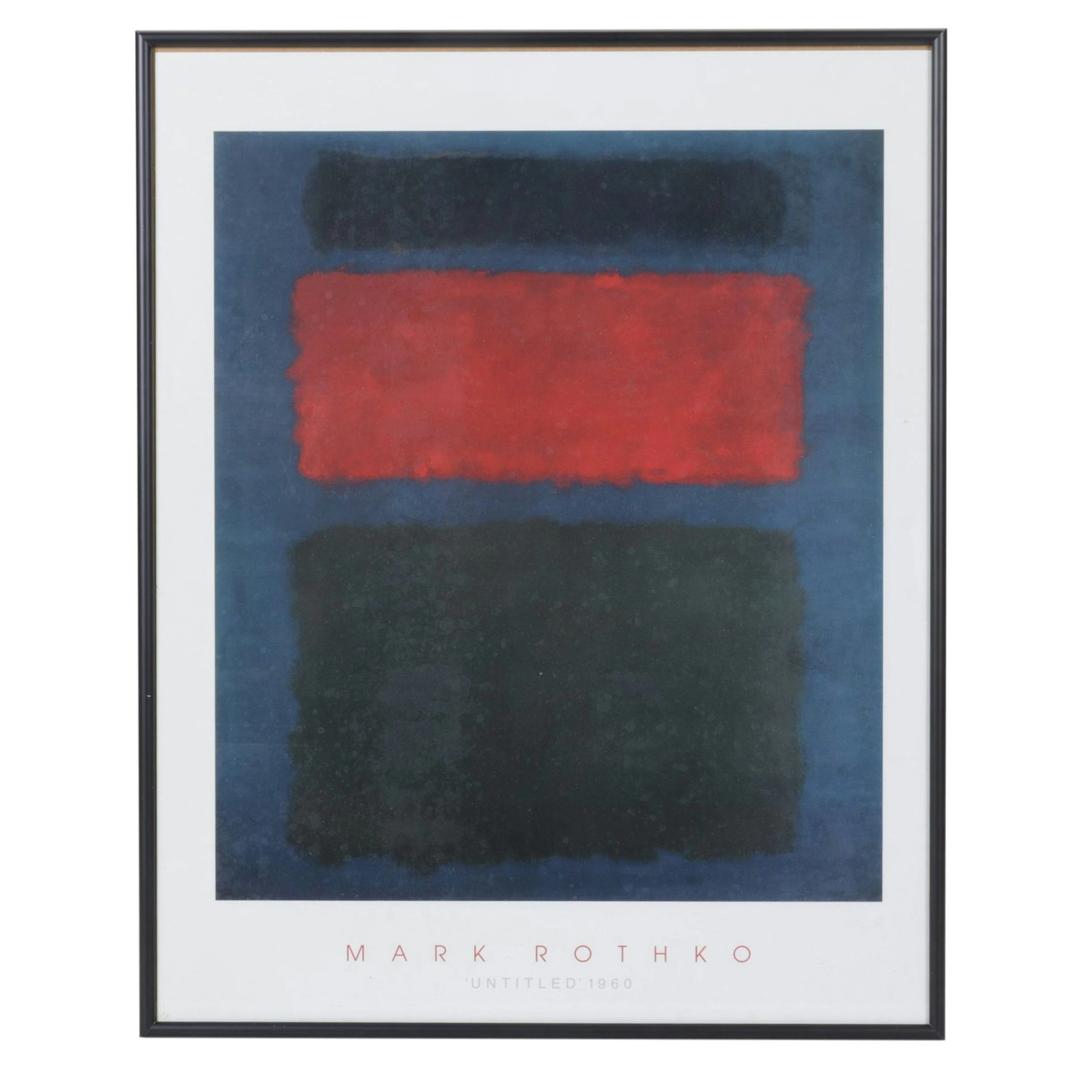 Offset Lithograph Poster After Mark Rothko "Untitled", 2001