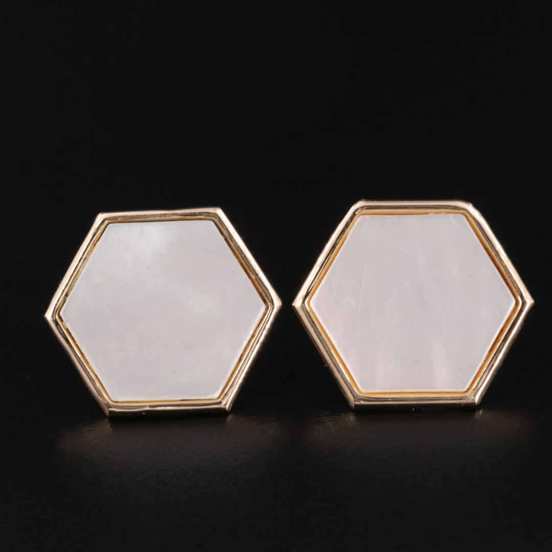14K Mother-of-Pearl Earrings