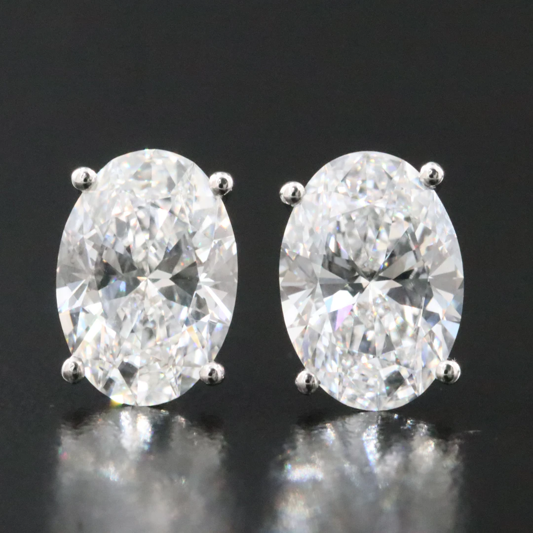 14K 4.76 CTW Lab Grown Diamond Earrings with IGI Reports