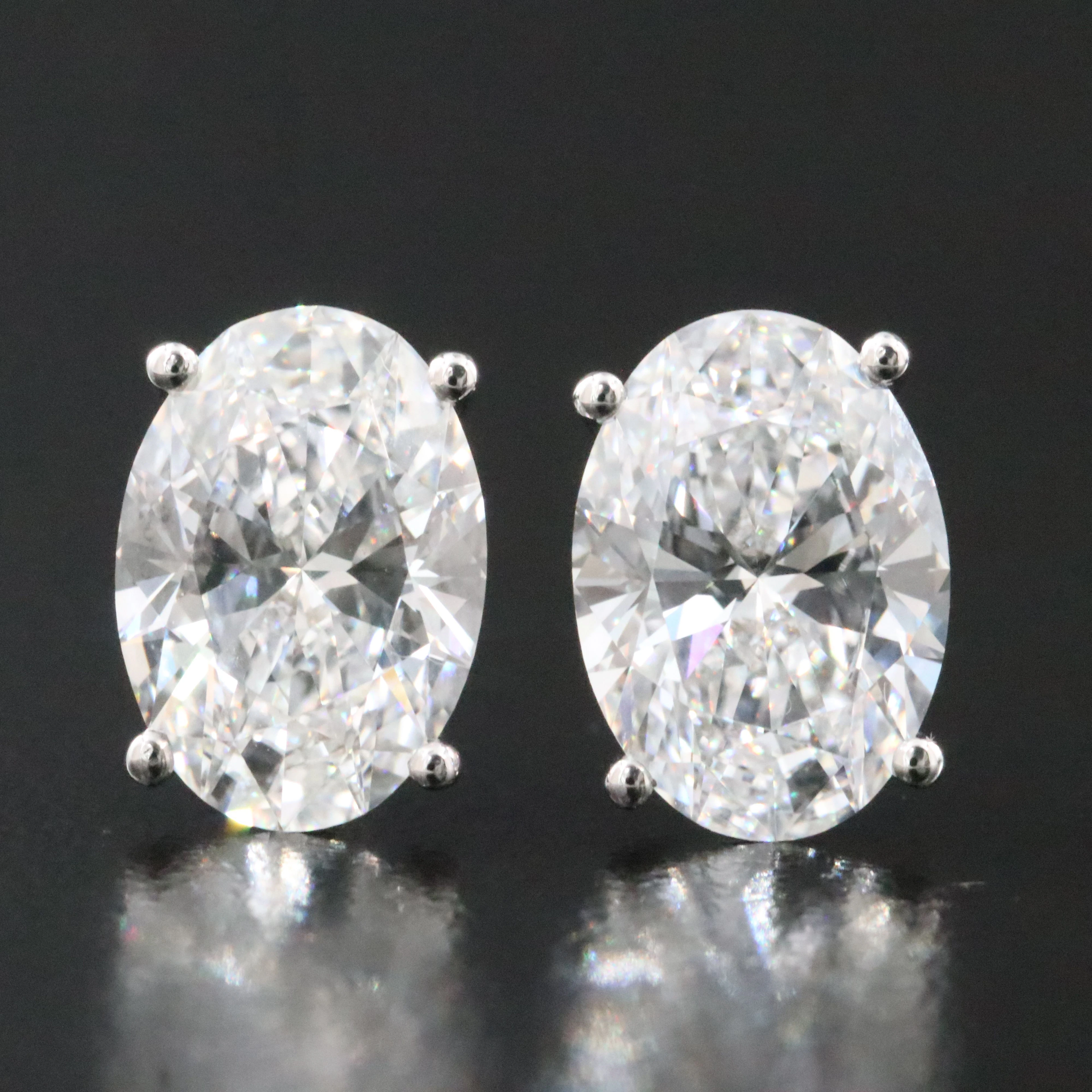 14K 4.76 CTW Lab Grown Diamond Earrings with IGI Reports