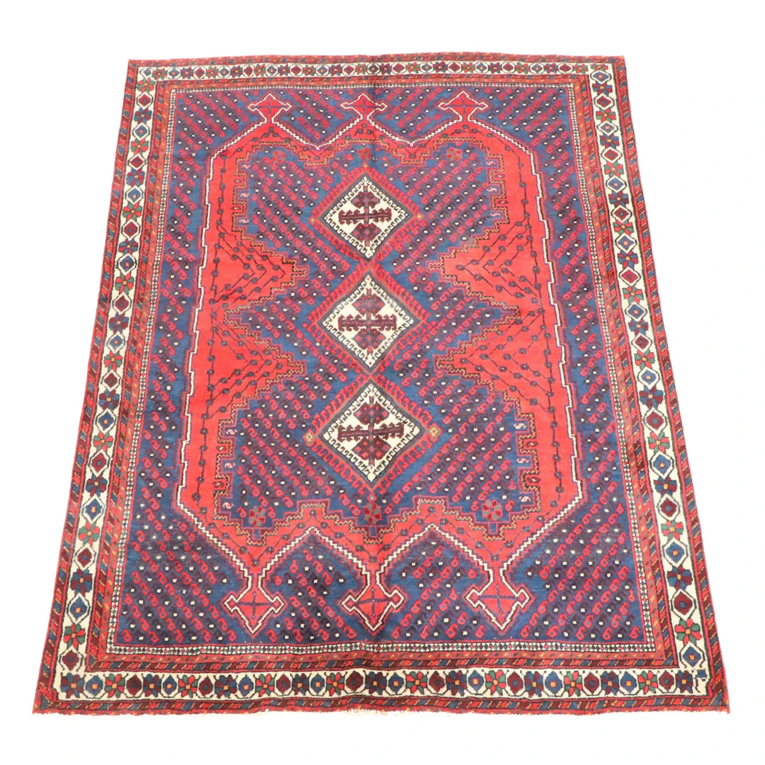 5'3 x 7'8 Hand-Knotted Persian Sirjan Area Rug