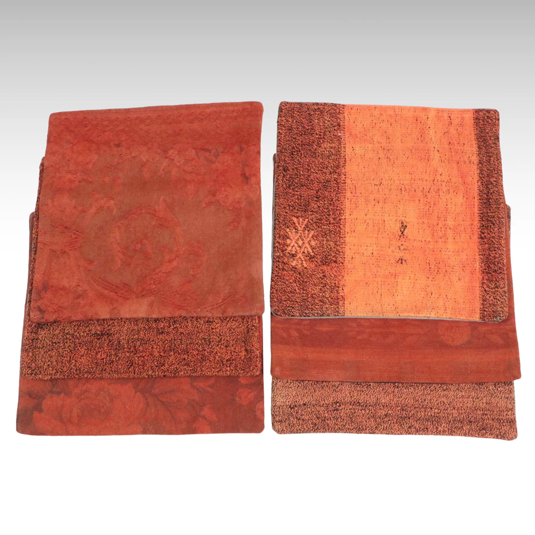 Turkish Overdyed Handwoven Rug Faced Pillow Covers