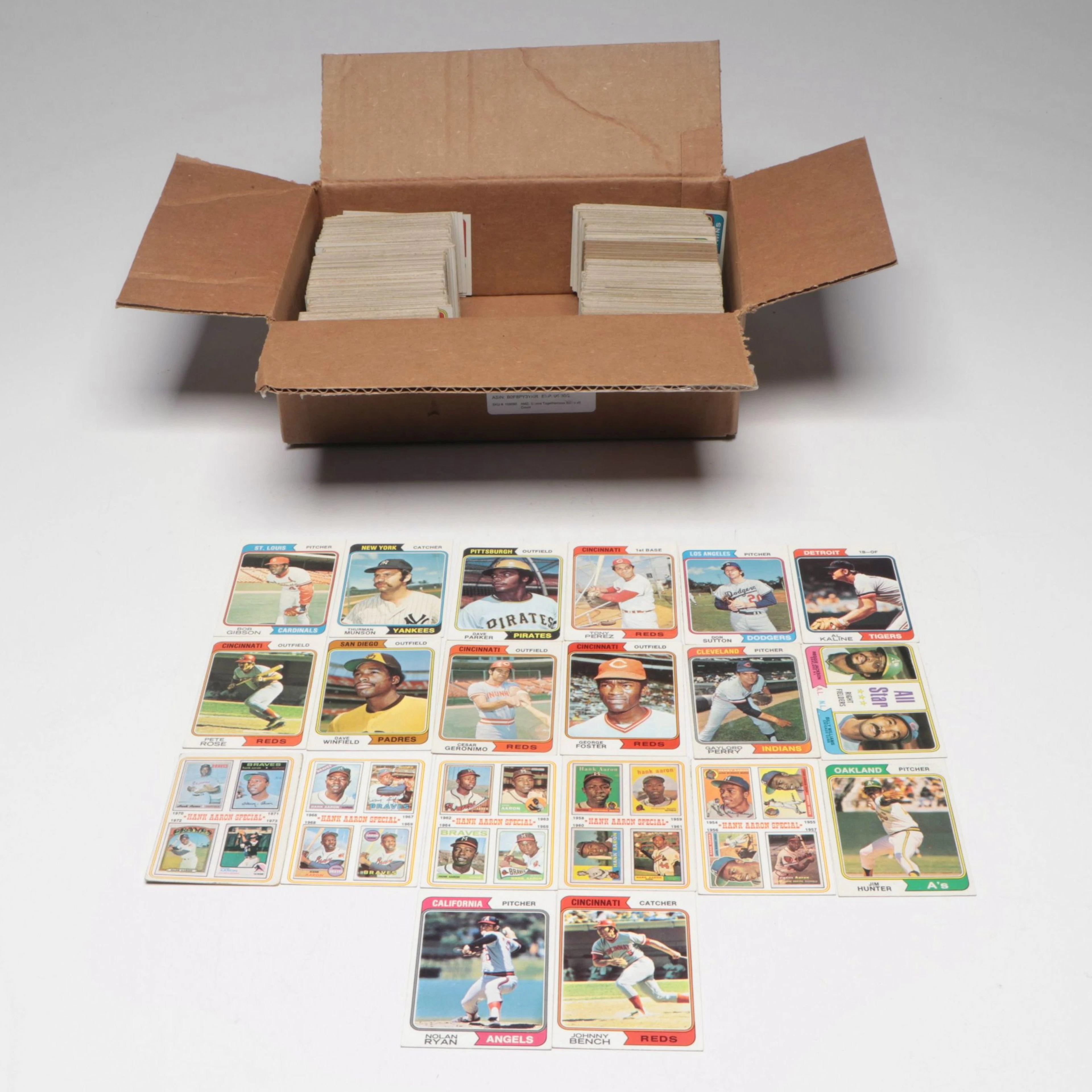 1974 Topps Baseball Cards Featuring Dave Winfield and Dave Parker Rookies