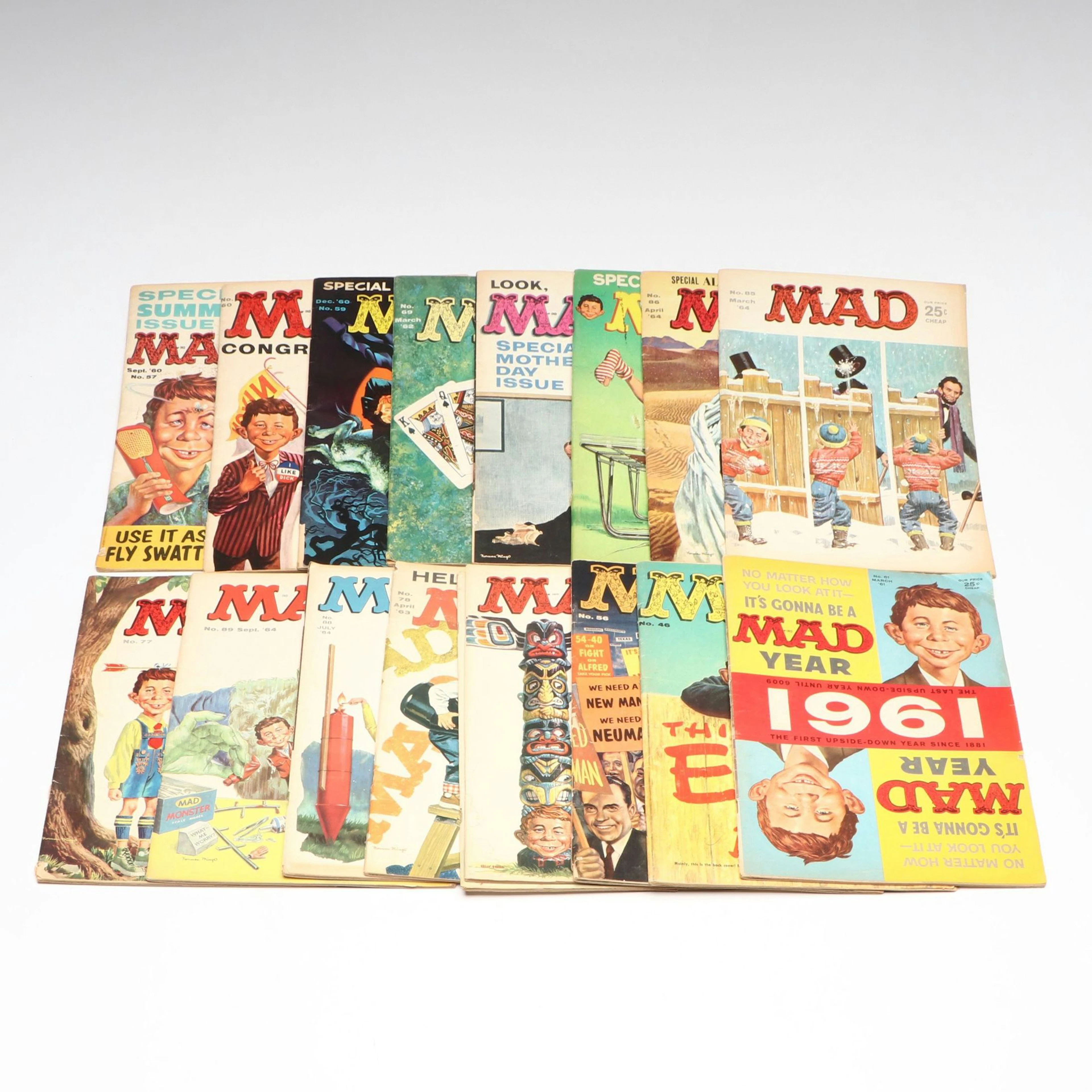 Assorted "MAD" Magazine Issues, 1959-1964