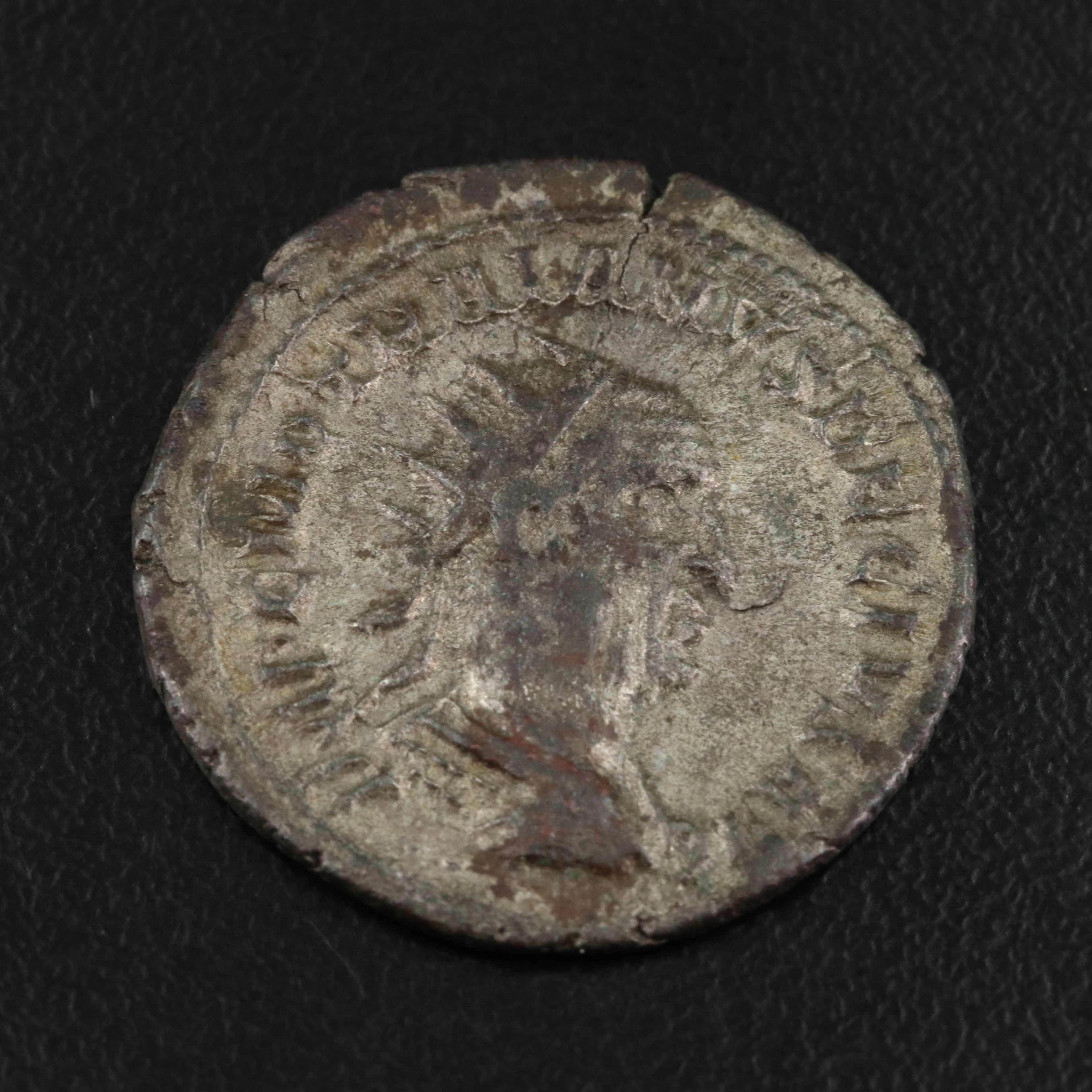 Ancient Roman Imperial Æ Antoninianus Coin of Trajan Decius, ca. 249 A.D.