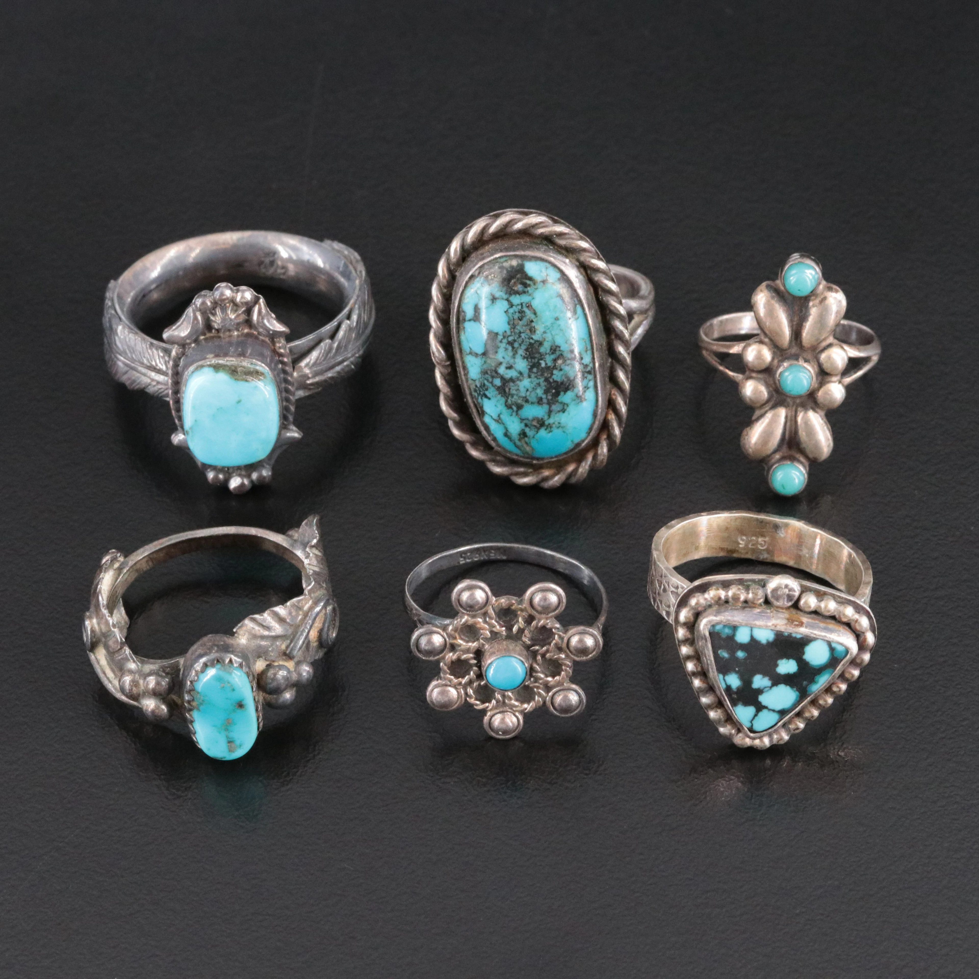 Running Bear Shop Featured in Southwestern Sterling Turquoise Rings