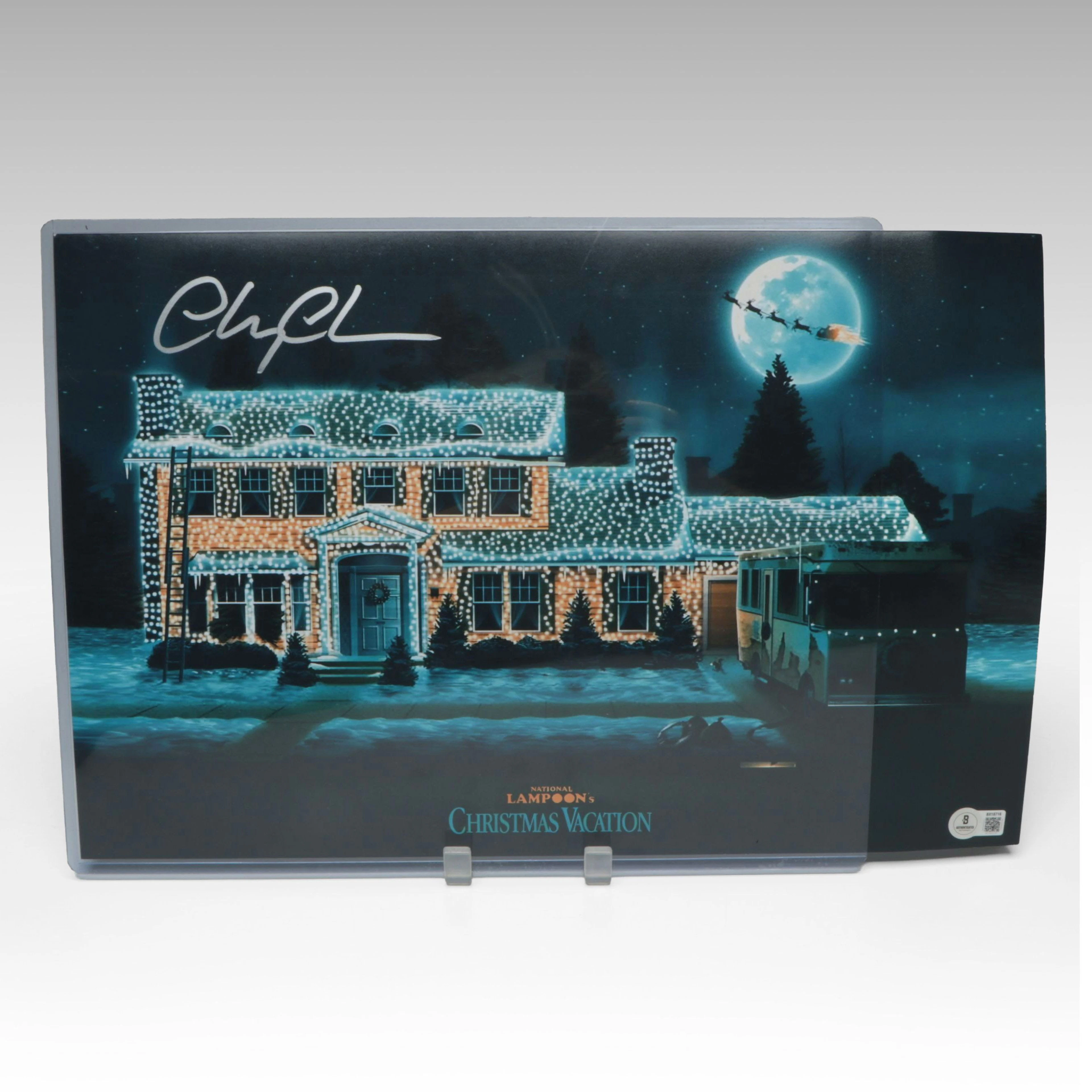 Chevy Chase Signed "National Lampoon's Christmas Vacation" Print, Beckett