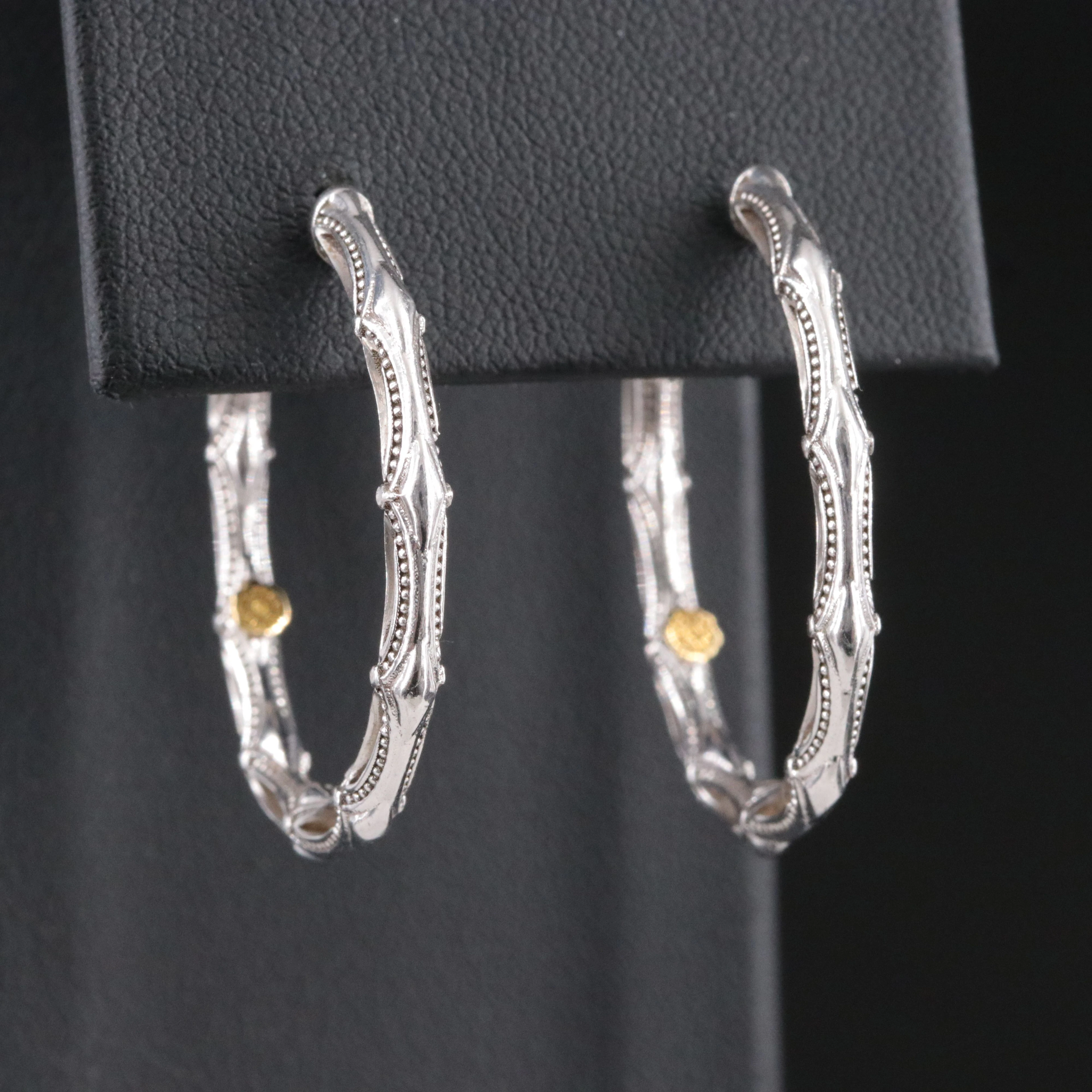 Tacori Classic Rock Sterling Hoop Earrings